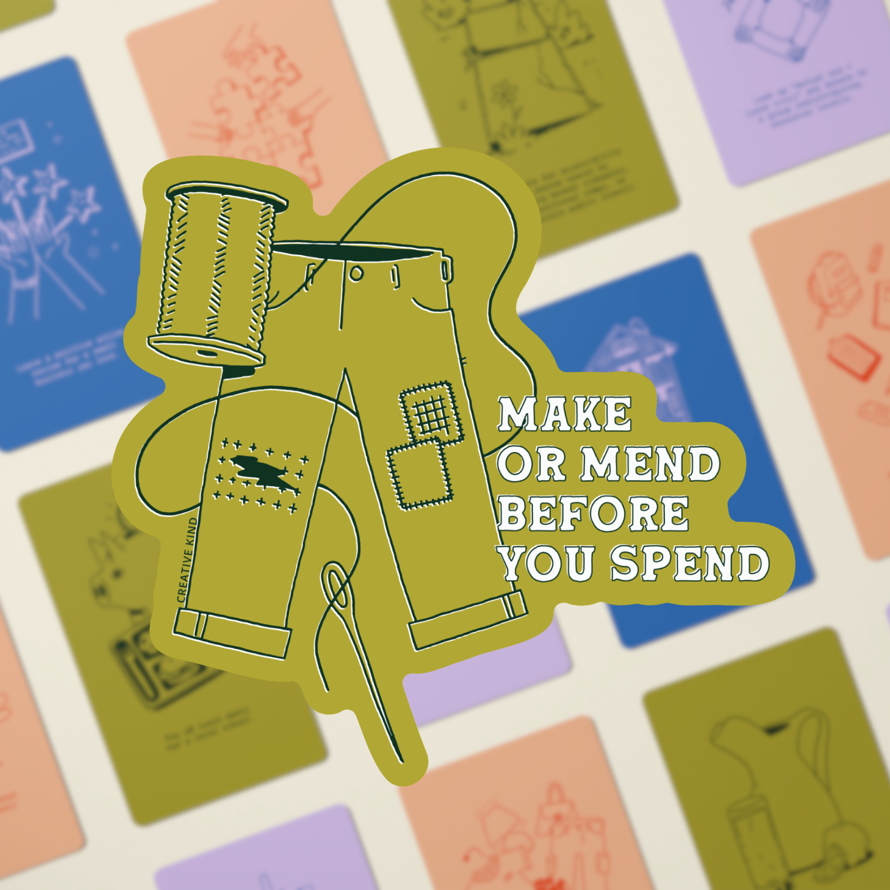 Make or Mend Vinyl Sticker