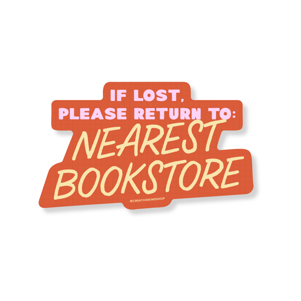 If Lost Bookstore Vinyl Sticker
