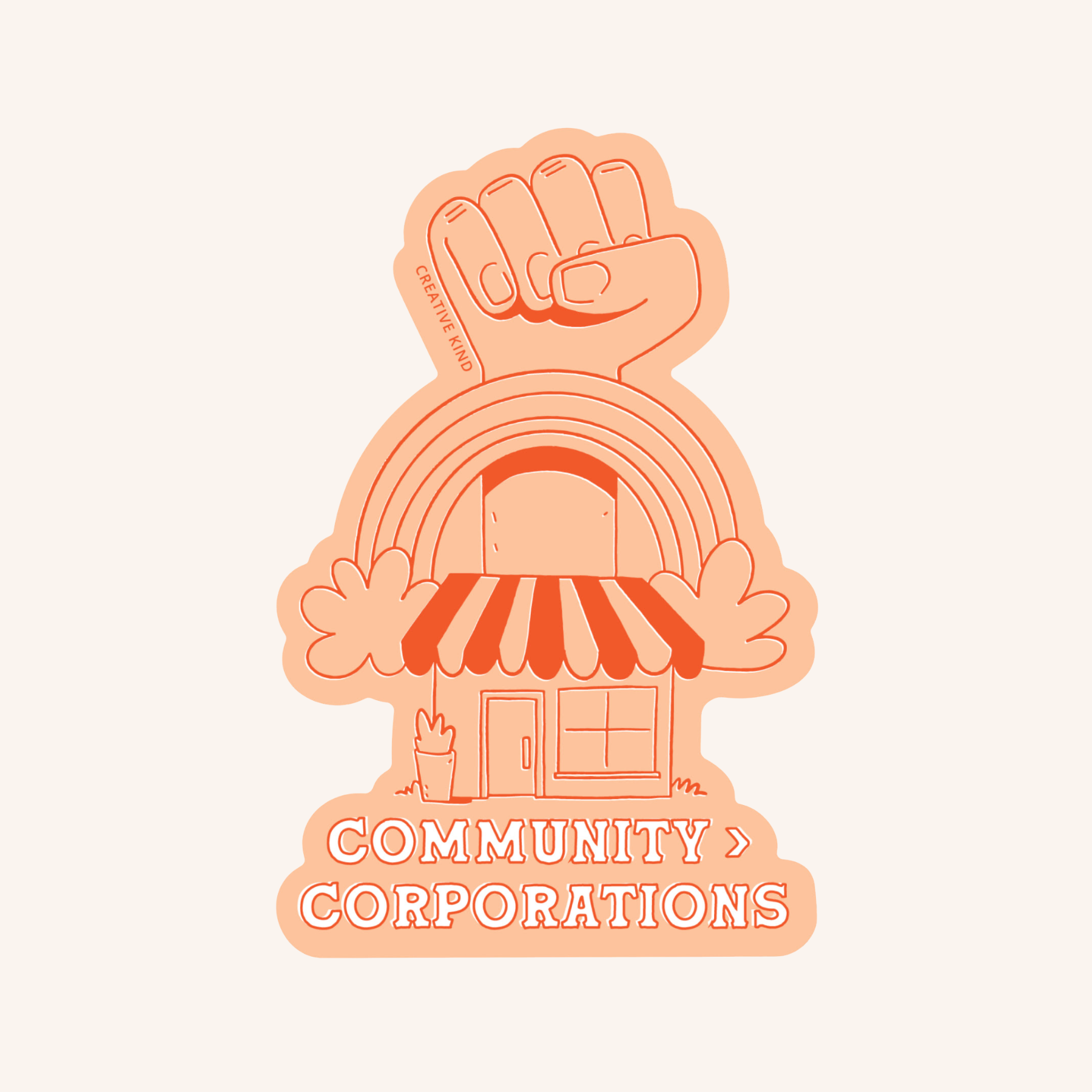 Community Over Corporations Vinyl Sticker
