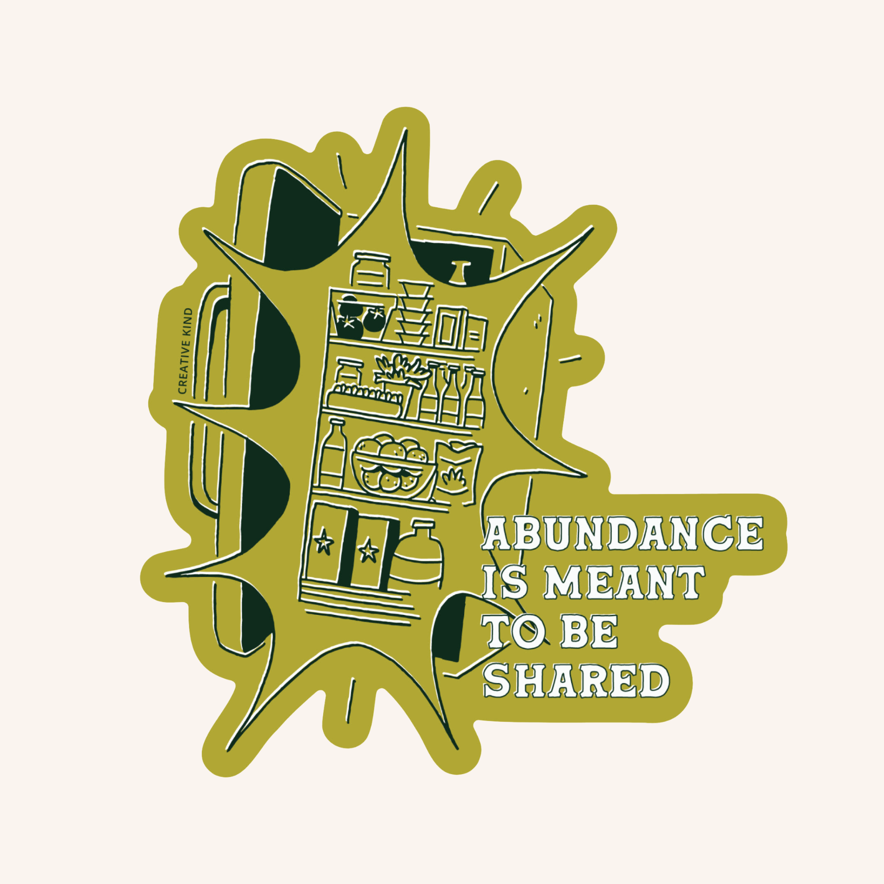 Abundance Community Fridge Vinyl Sticker