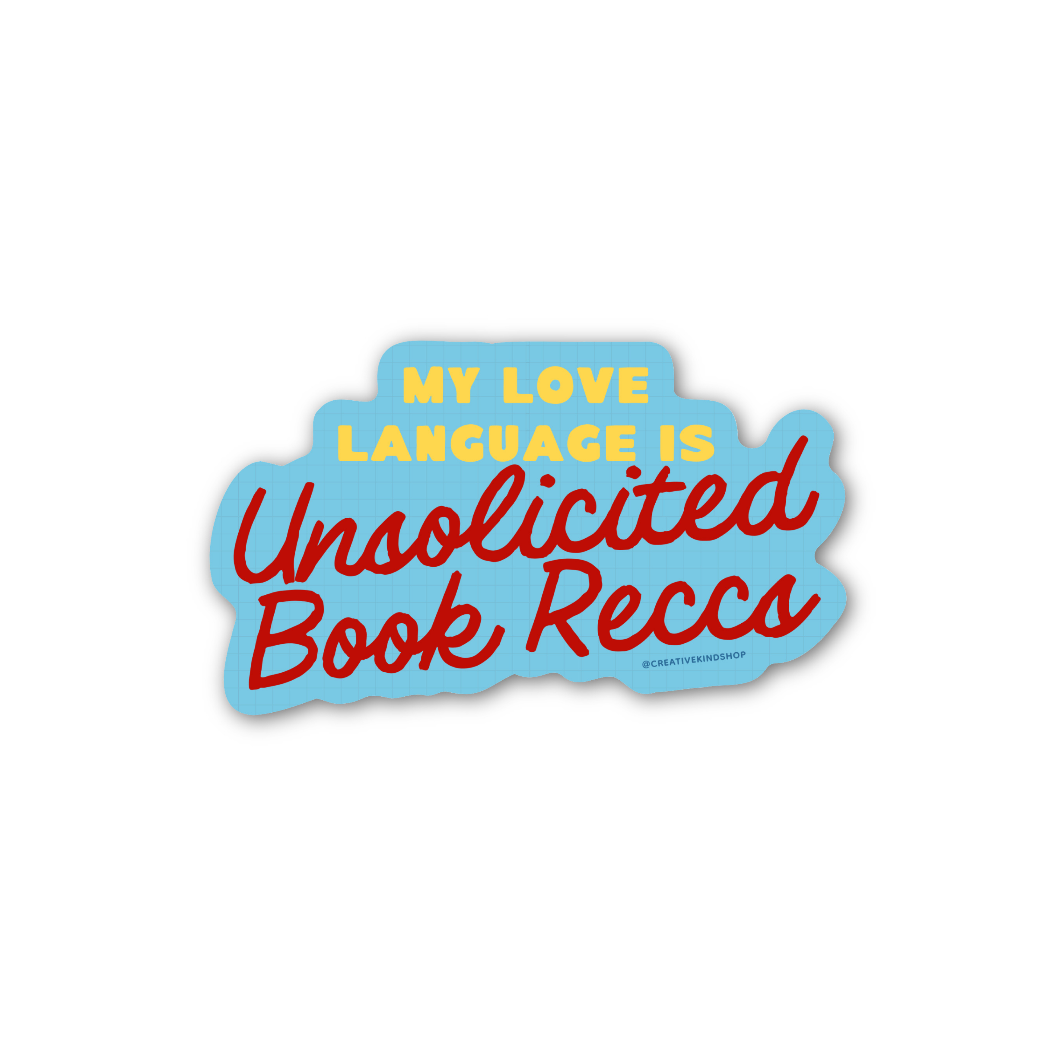 Book Reccs Vinyl Sticker