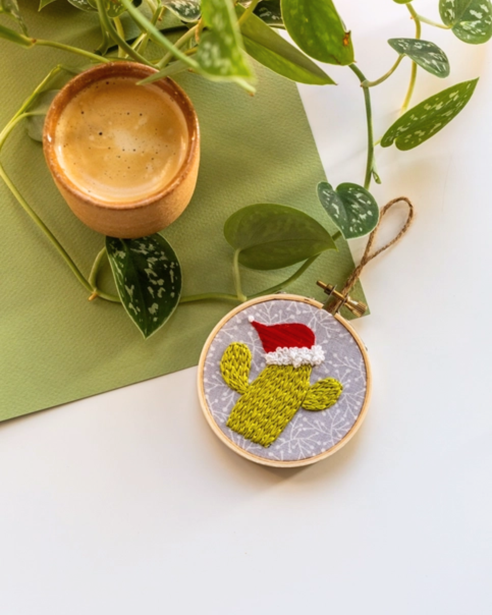 Cactus Holiday Ornaments - Beginner Hand Embroidery Diy Kit