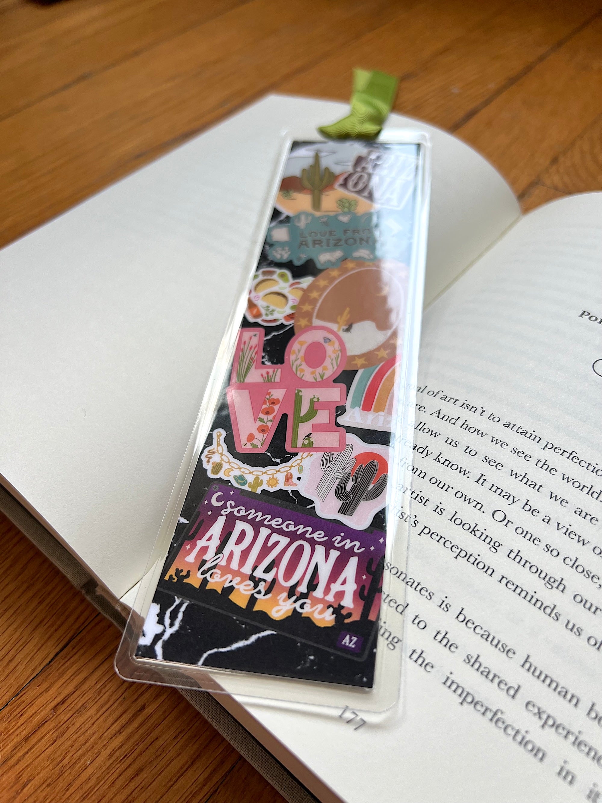 Arizona Notebook Laminated Bookmark with Ribbon