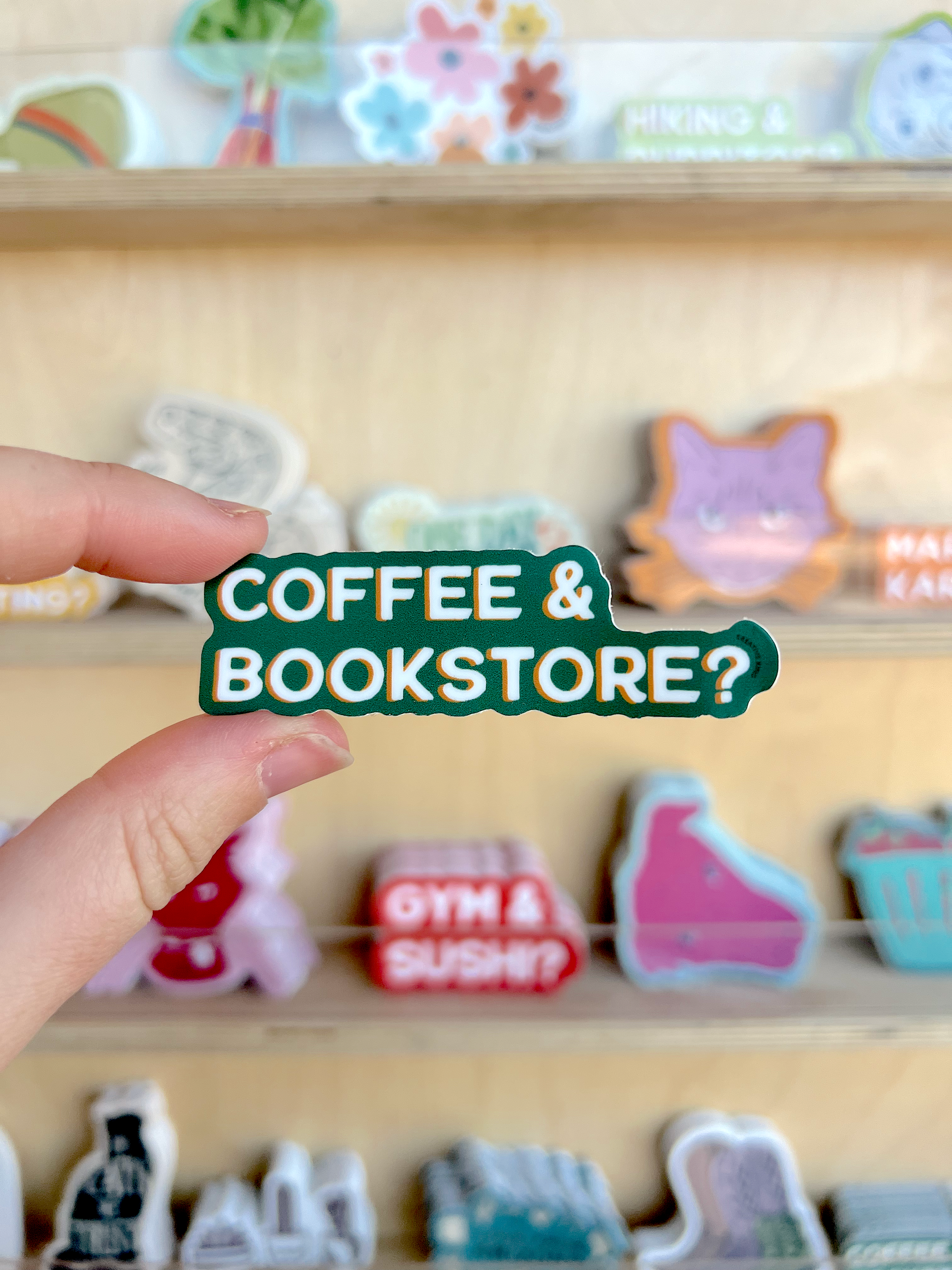 Coffee & Bookstore Vinyl Sticker