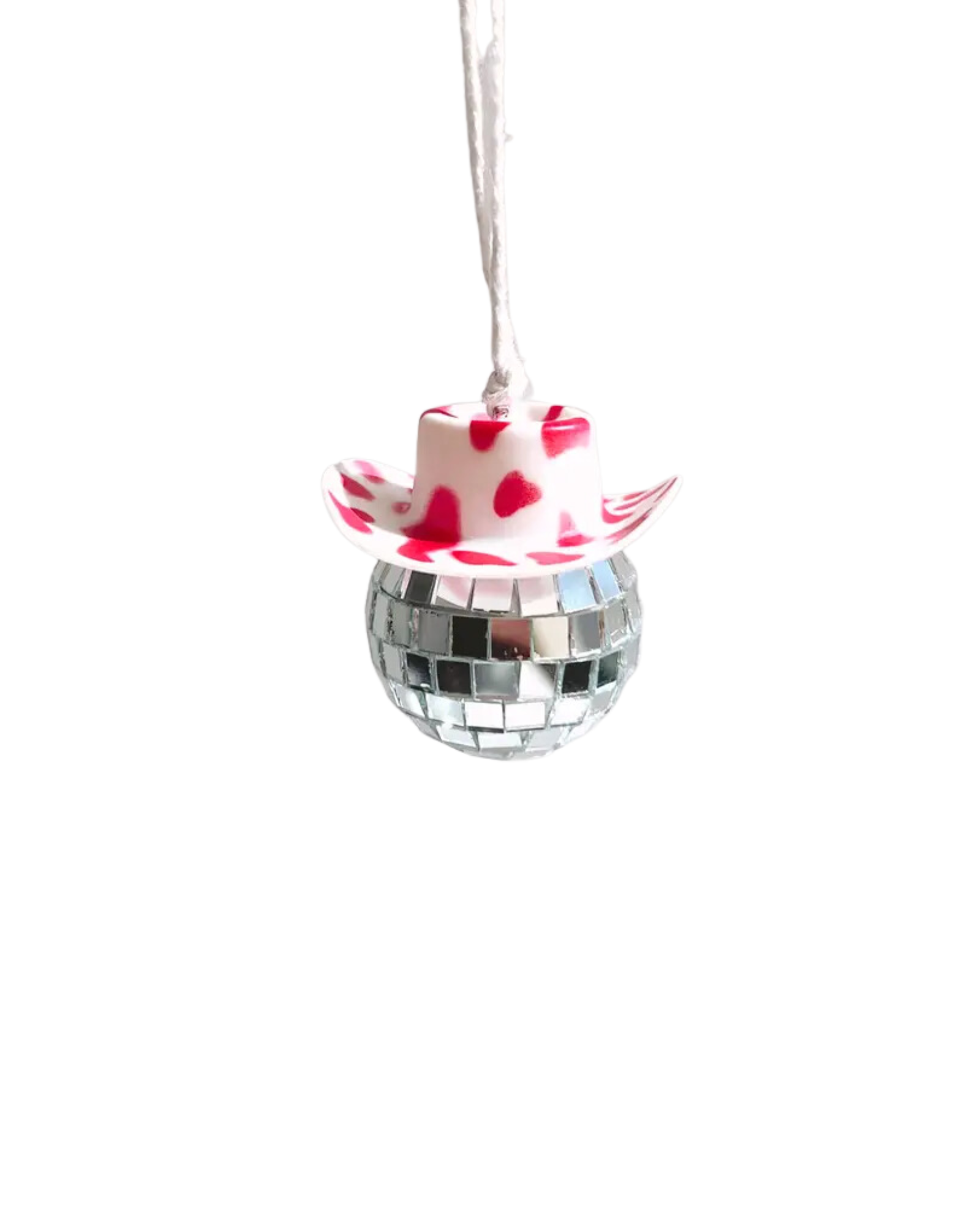 Pink Cowboy Hat Disco Ball Decorations Space Cowgirl Car Rear