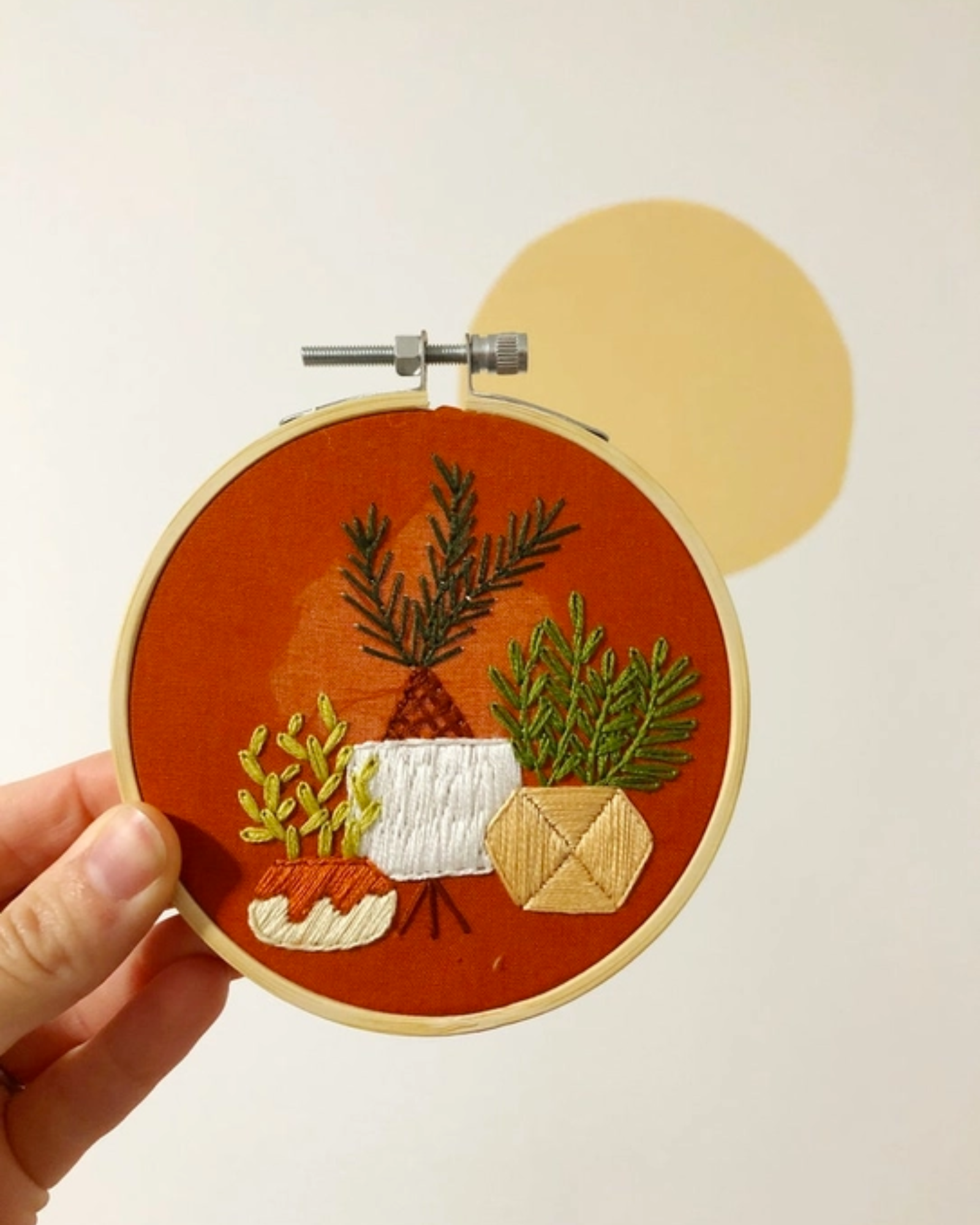 Happy Houseplant Trio - Beginner Embroidery DIY Craft Kit