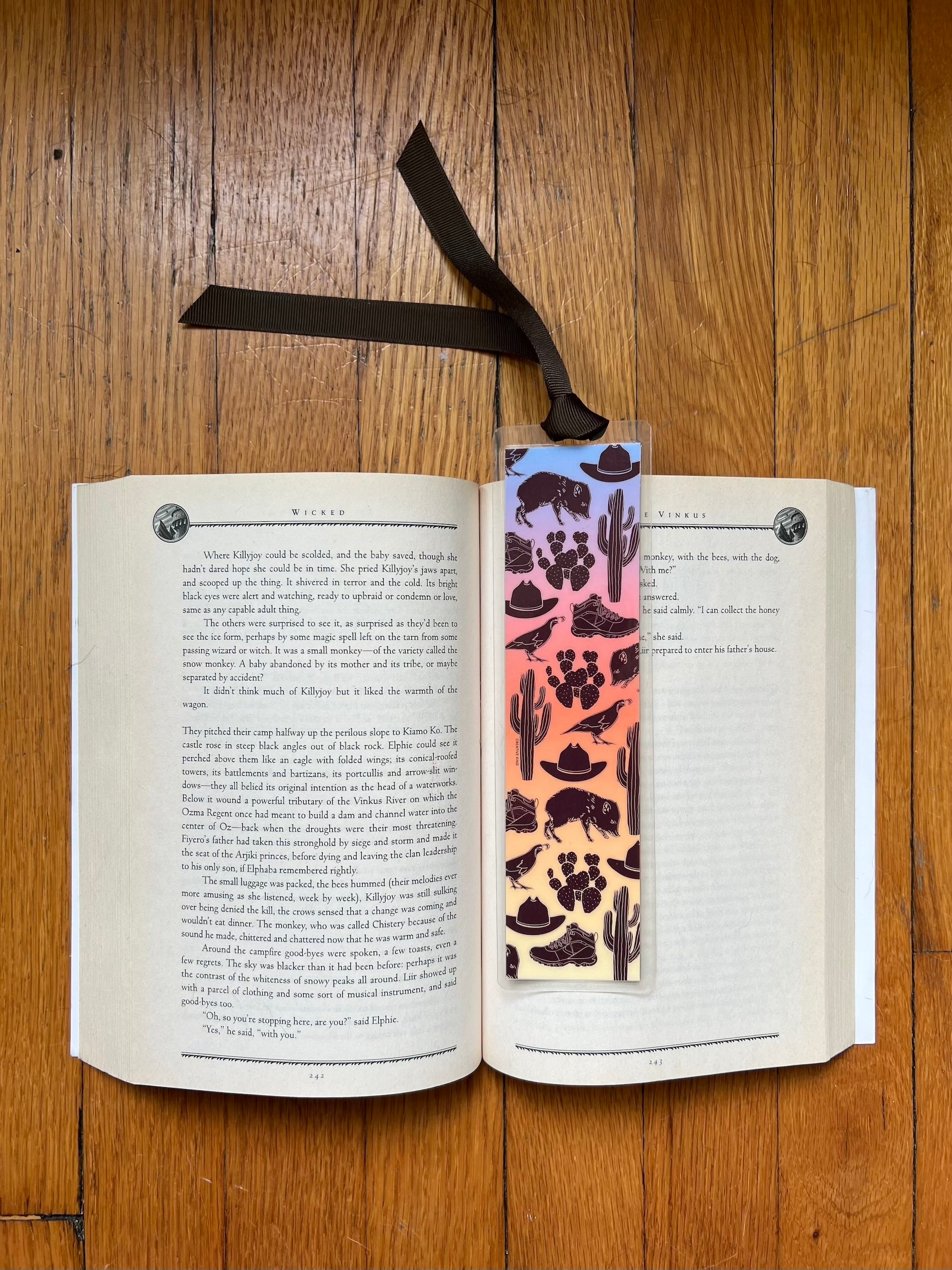 Desert Hike Laminated Bookmark with Ribbon
