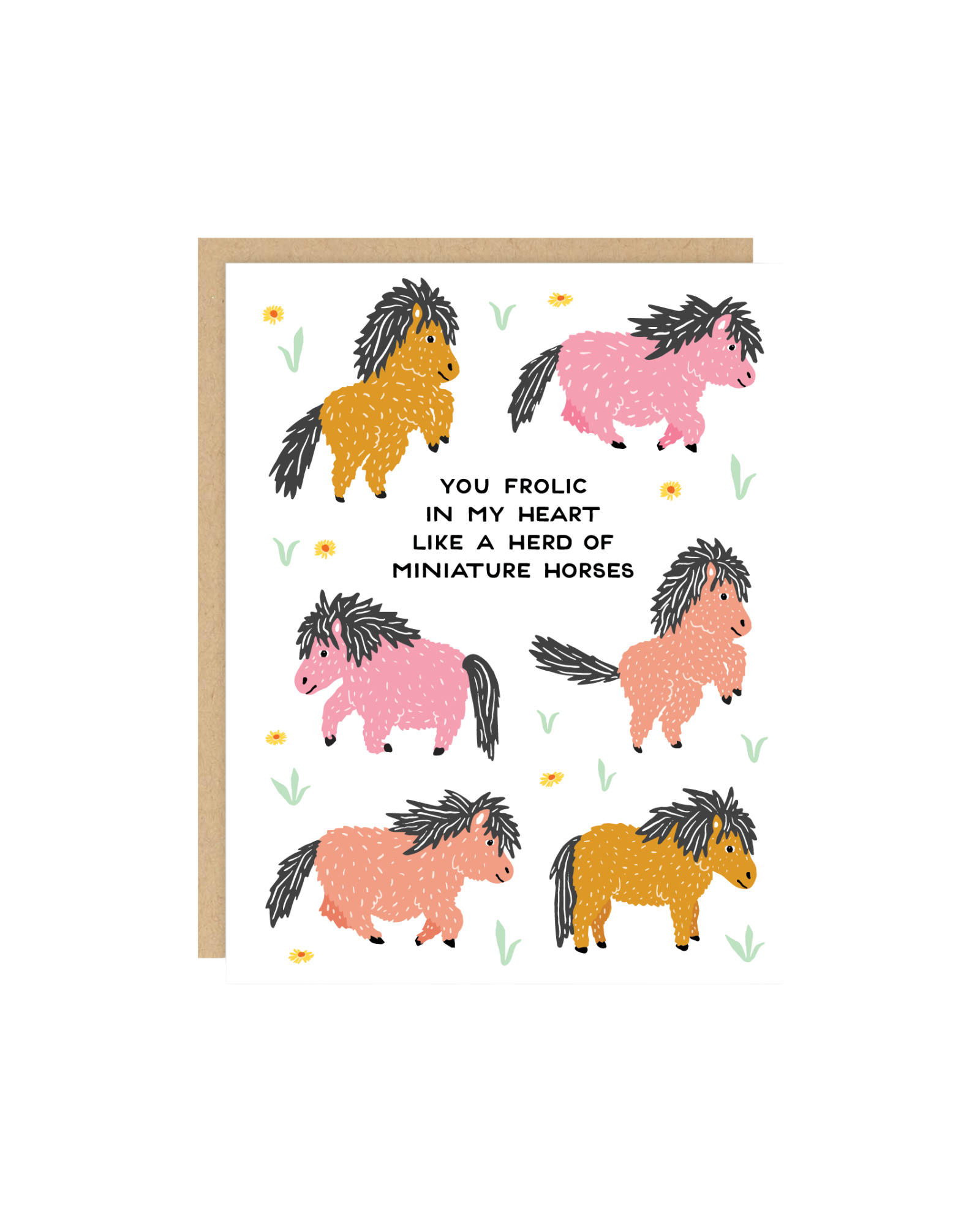 Miniature Horses Greeting Card
