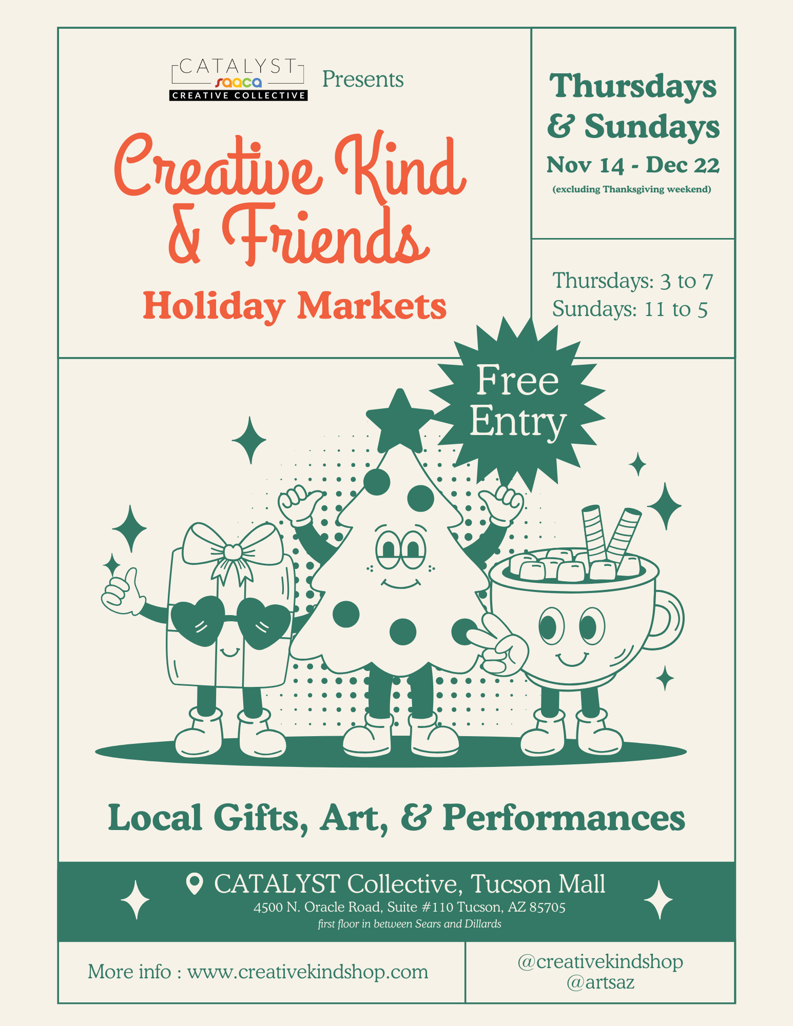 November - December | Creative Kind & Friends at Tucson Mall