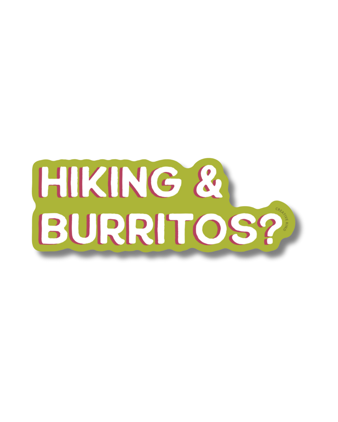 Hiking & Burritos Vinyl Sticker