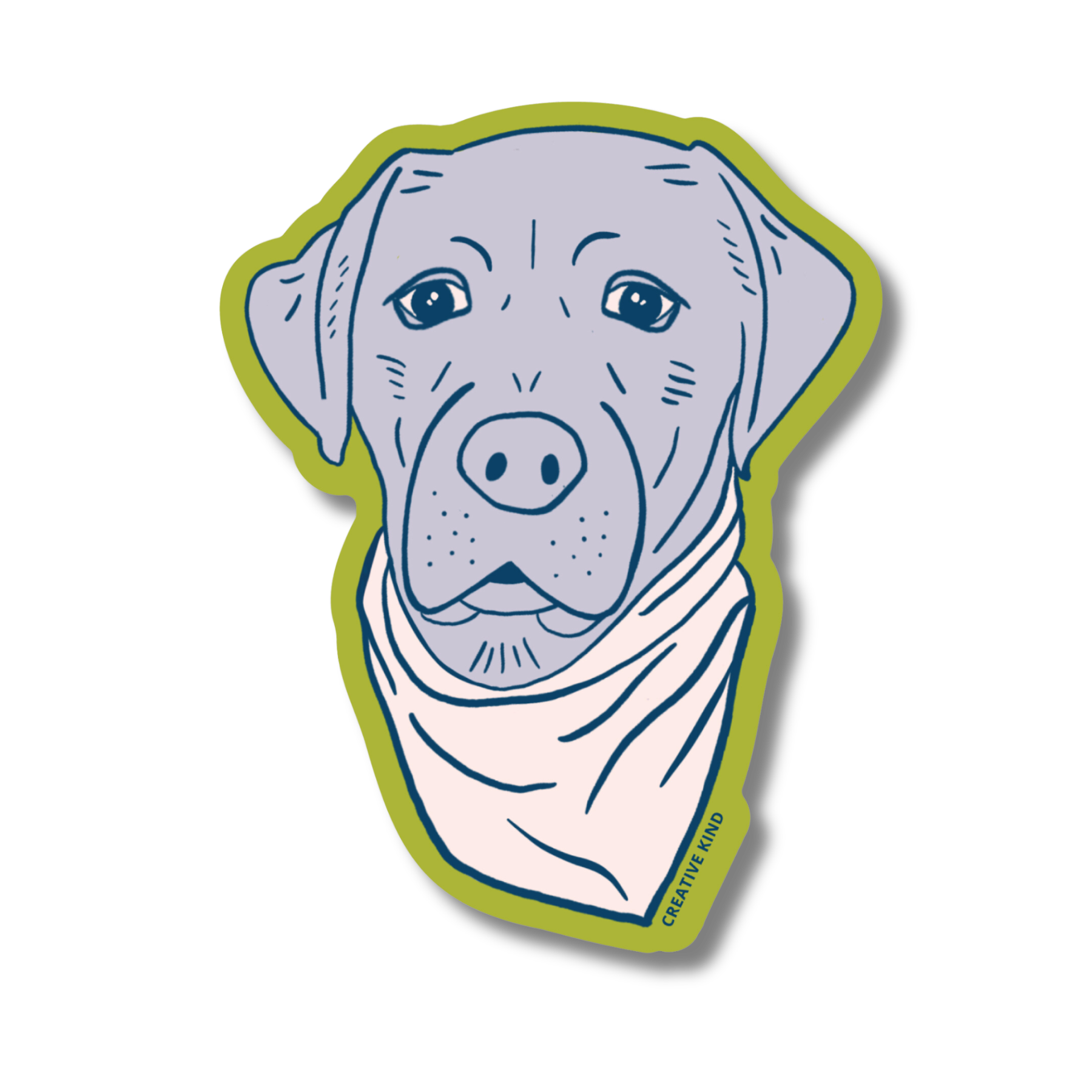 Blue Dog Vinyl Sticker