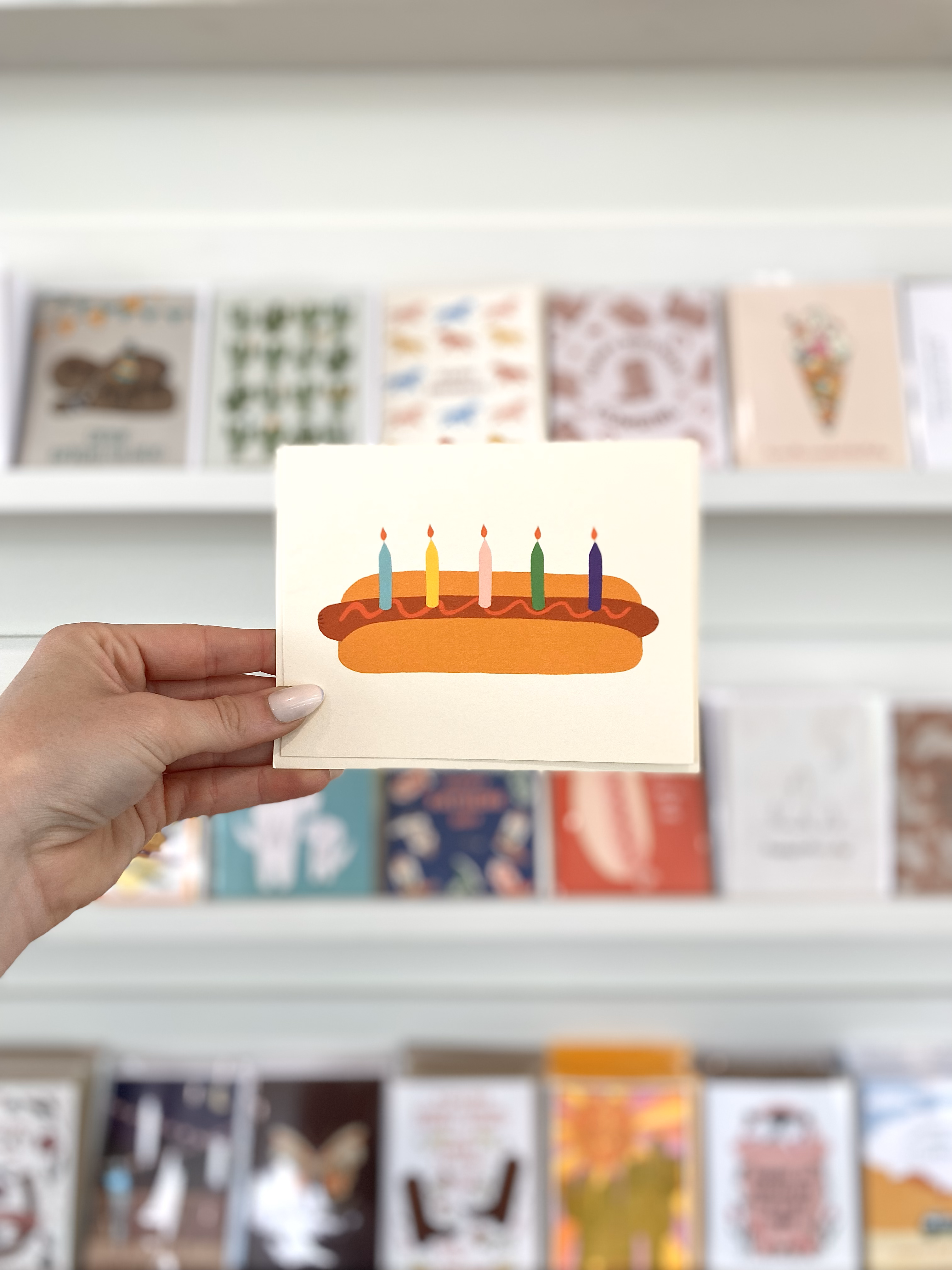 Happy Birthday Hot Dog Cake Greeting Card