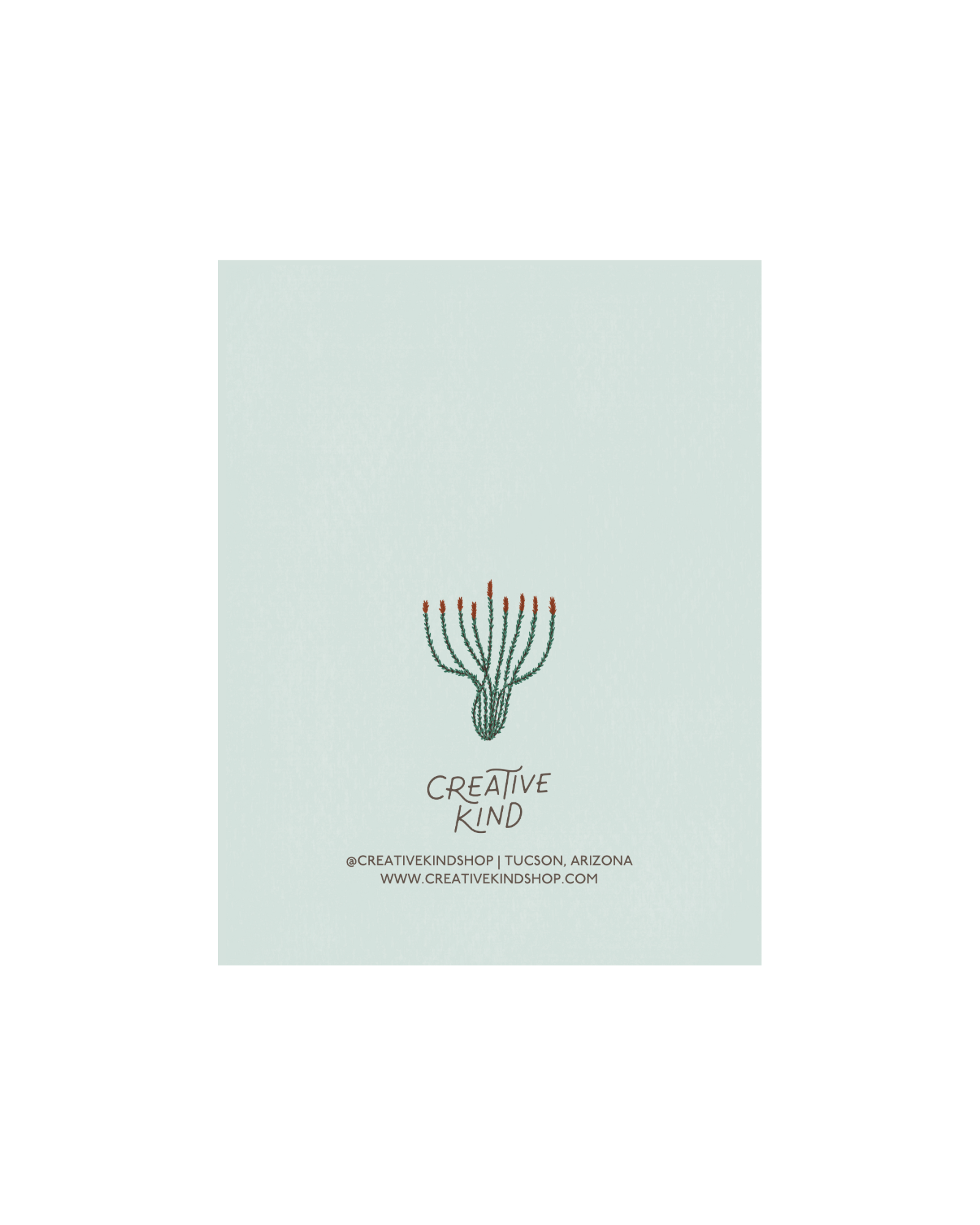 Hanukkah Ocotillo Greeting Card