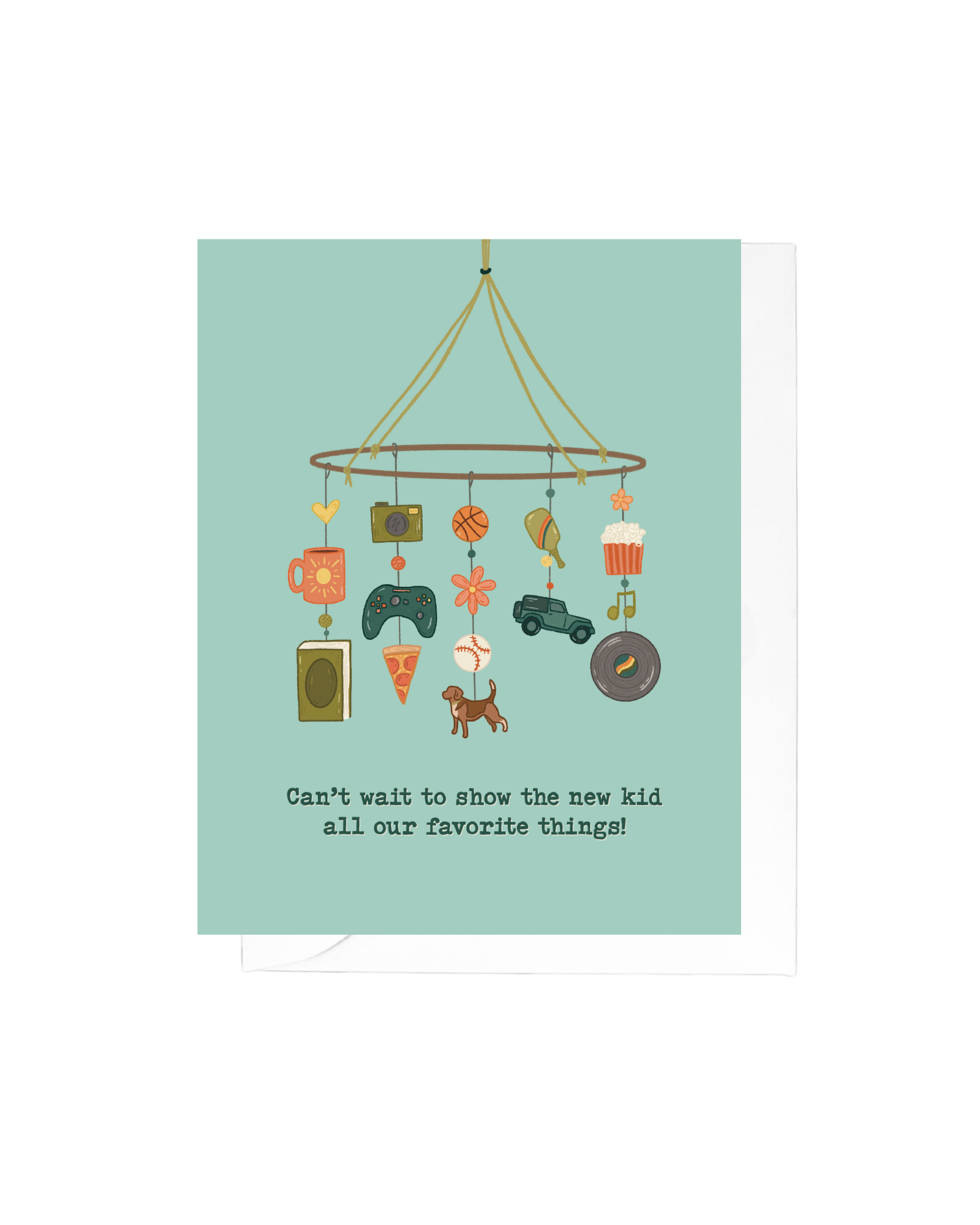 Favorite Things Mobile Greeting Card | New Baby Card