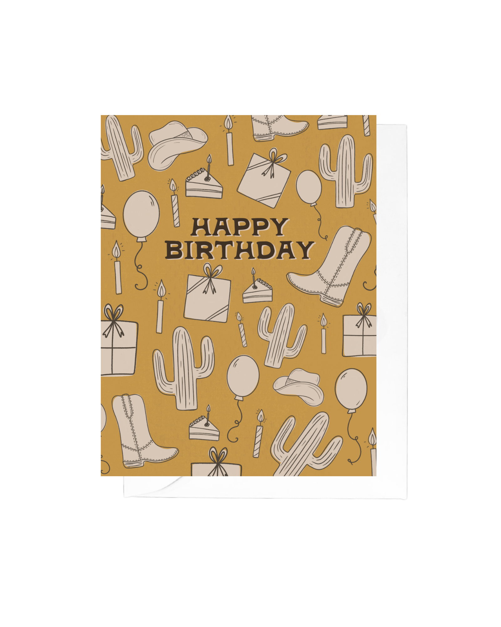 Birthday Card  Sketch Style  Cake