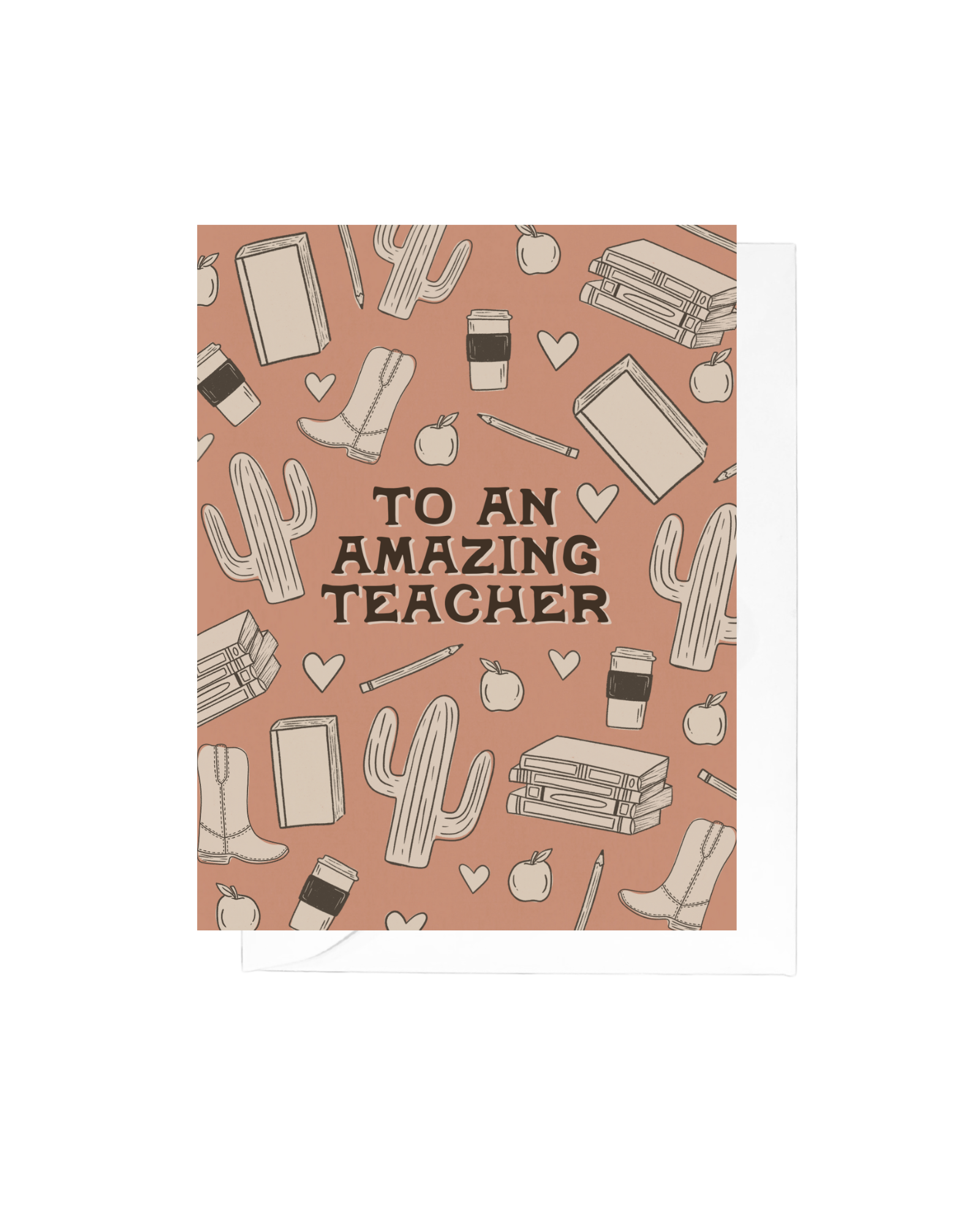 Western Sketch Teacher Greeting Card