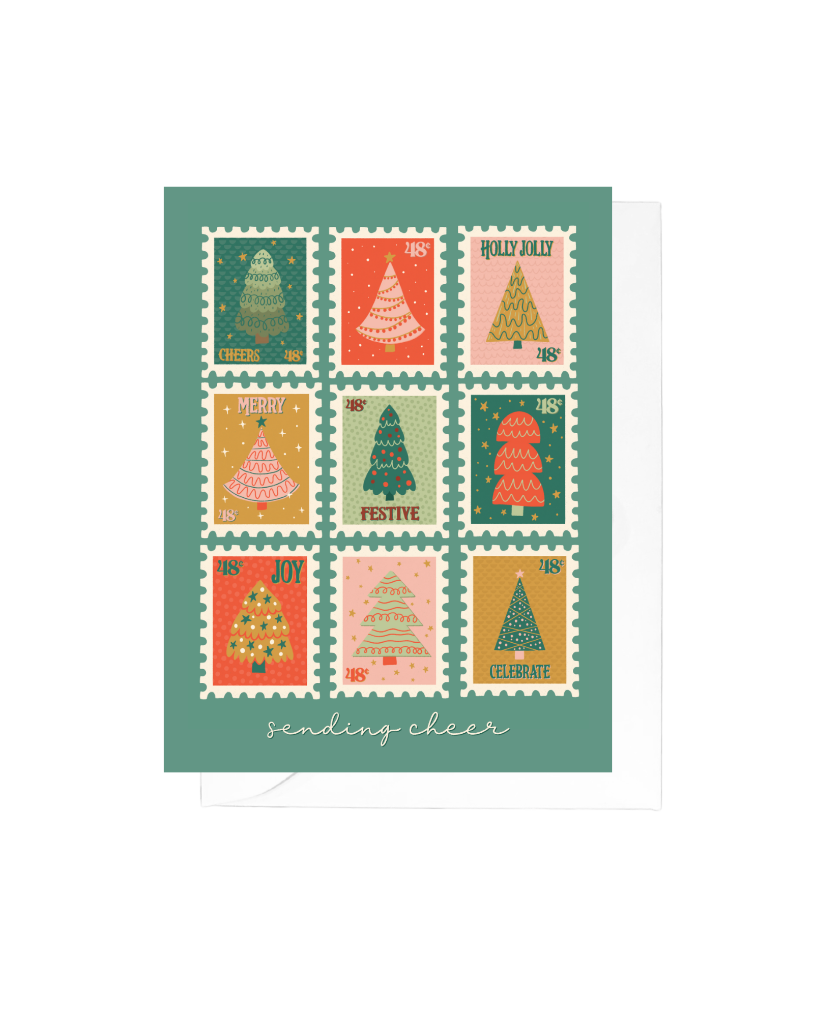 Sending Cheer Stamps Greeting Card