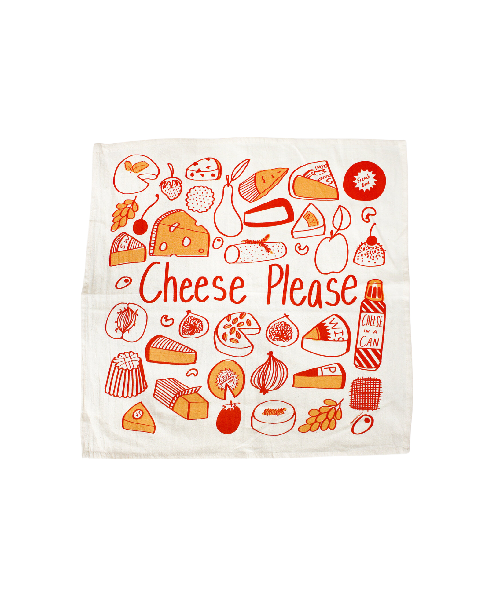 Cheese Please Printed Tea Towel
