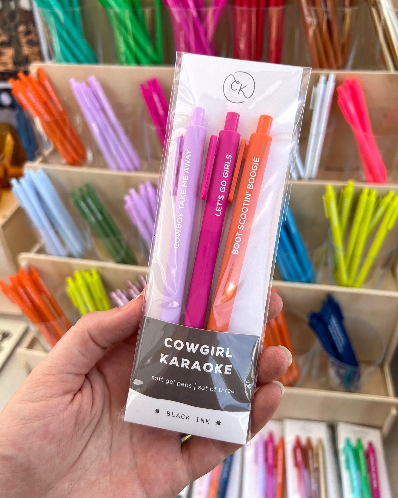 Cowgirl Karaoke Gel Pen Trio