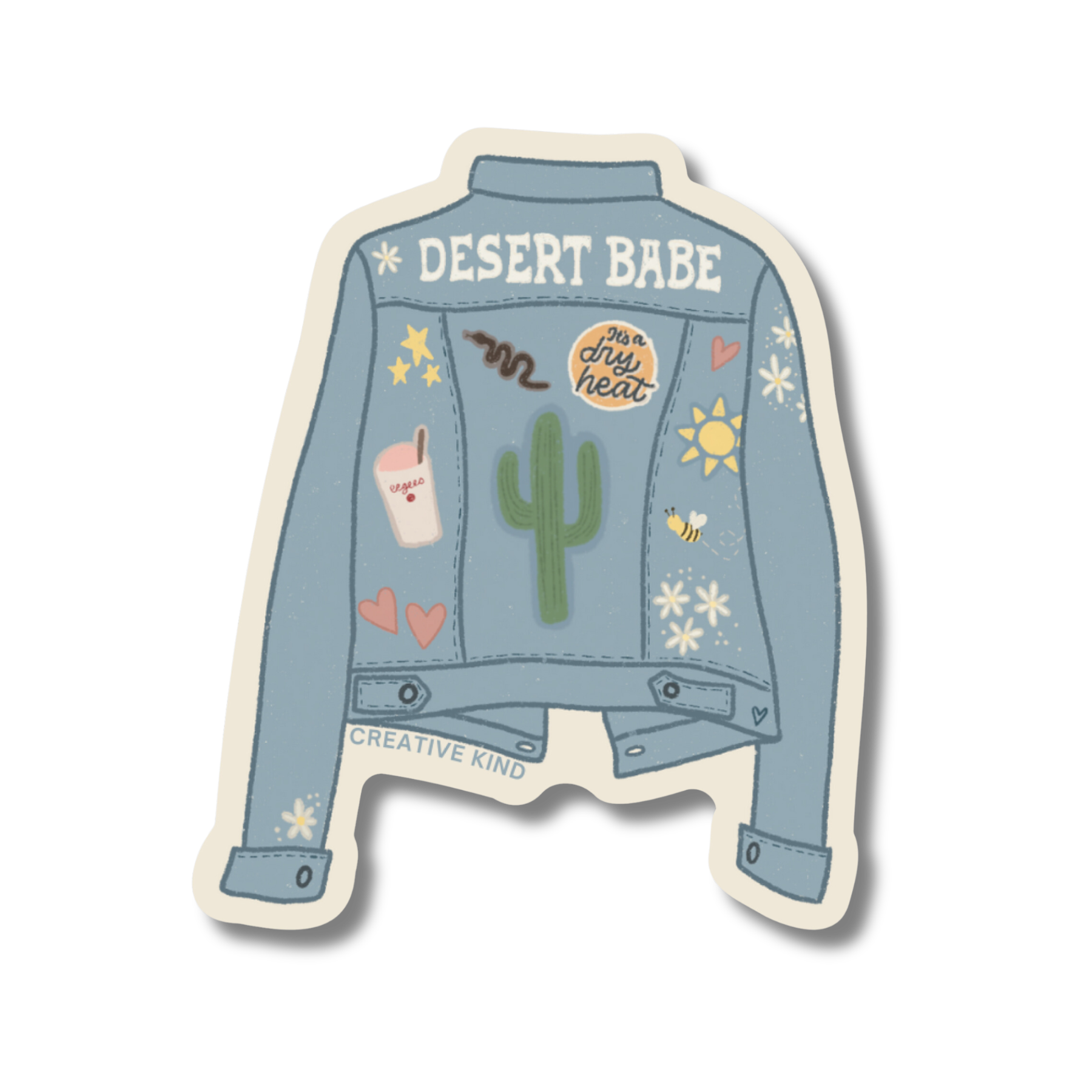 Desert Babe Denim Jacket Vinyl Sticker