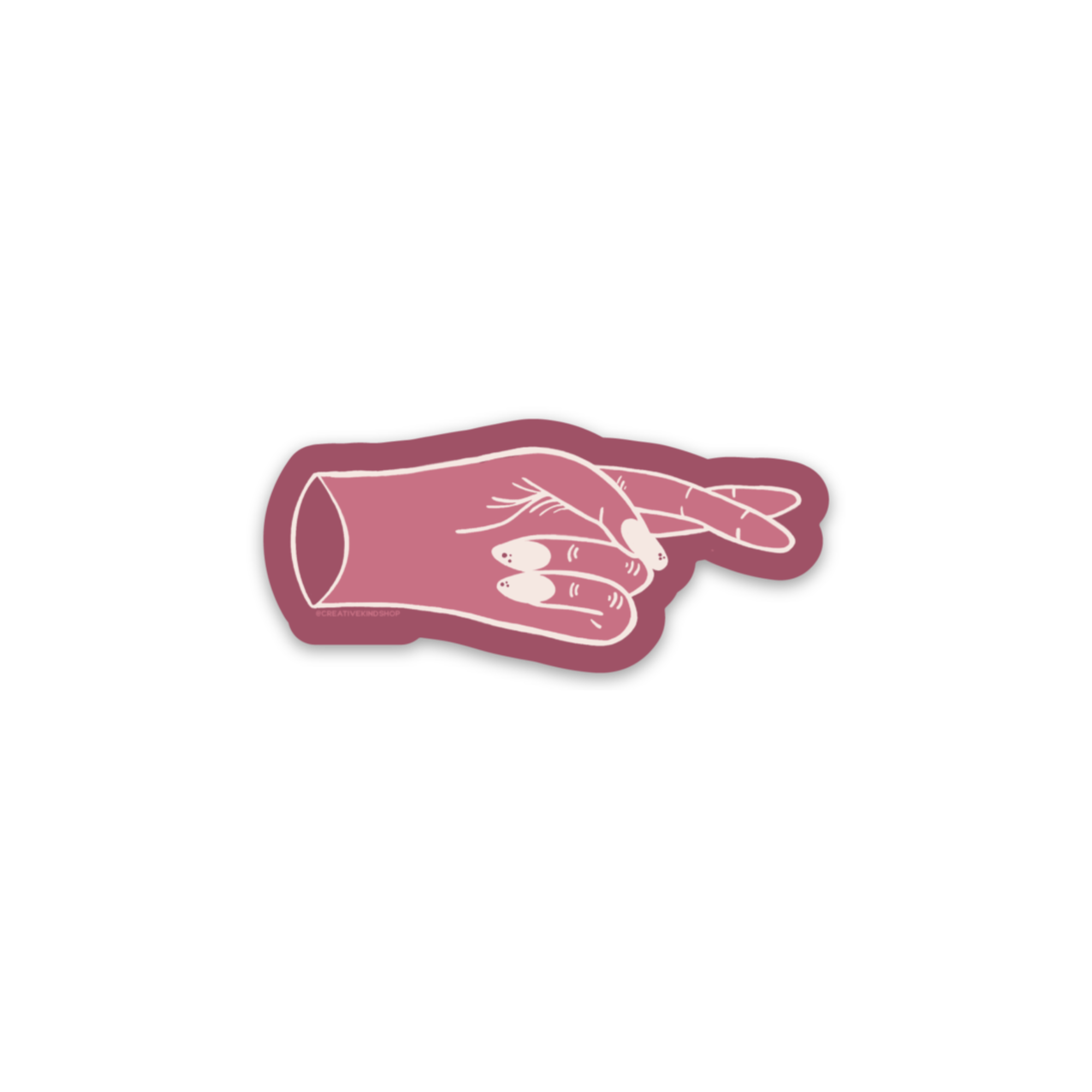 Fingers Crossed Vinyl Sticker
