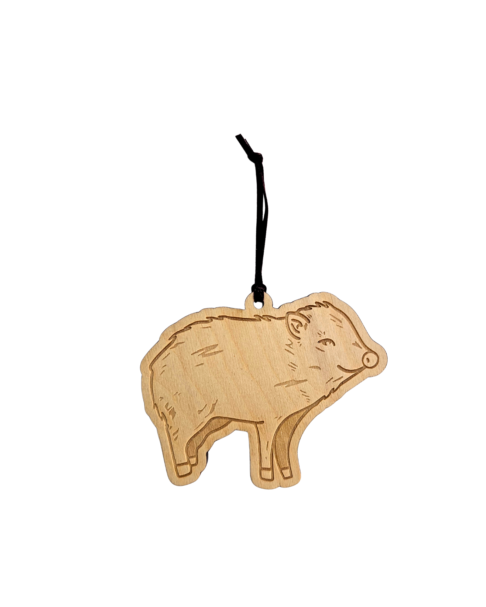 Frida the Javelina Wood Ornament