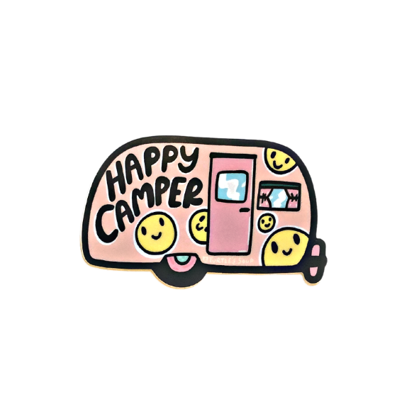 Happy Camper Vinyl Sticker