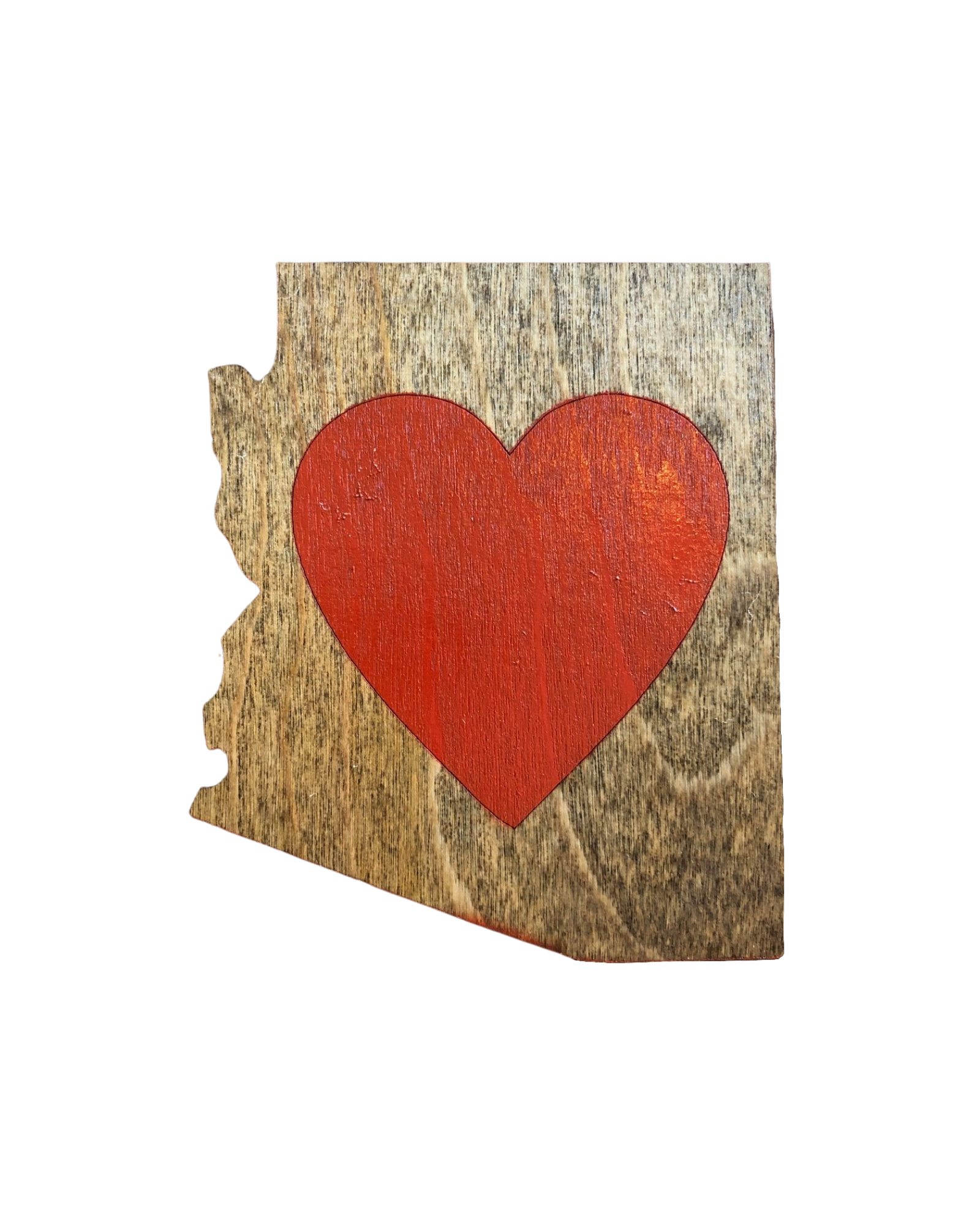 Wood Arizona Heart Coasters (Set of 4)