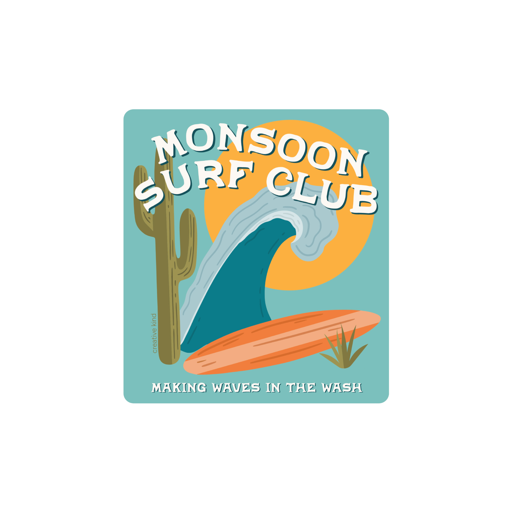 Monsoon Surf Club Vinyl Sticker