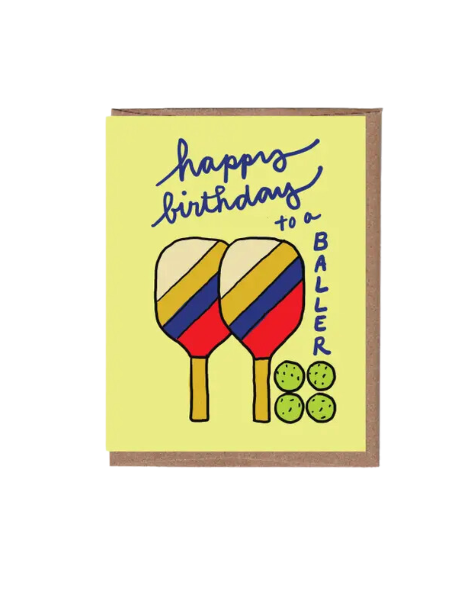 Pickleball Birthday Greeting Card