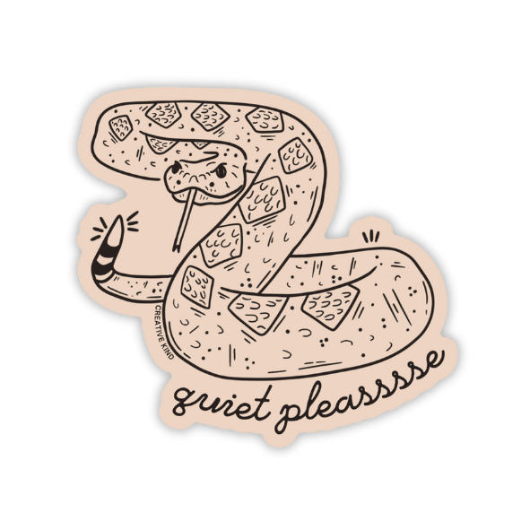 Rattlesnake Quiet Please Vinyl Sticker