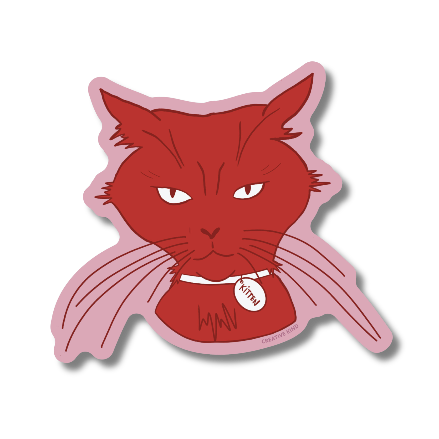 Red Cat Vinyl Sticker