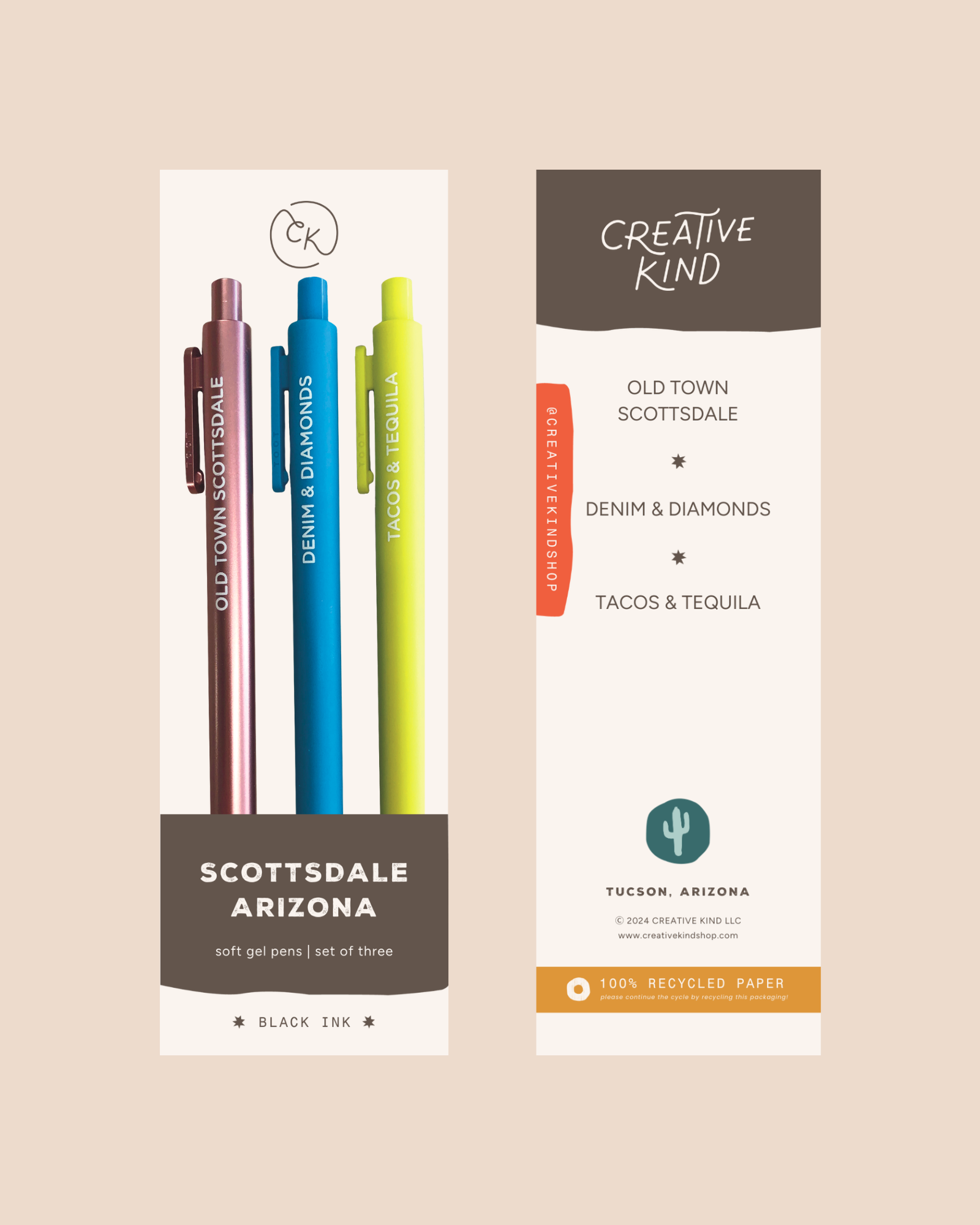 Scottsdale Arizona Gel Pen Trio