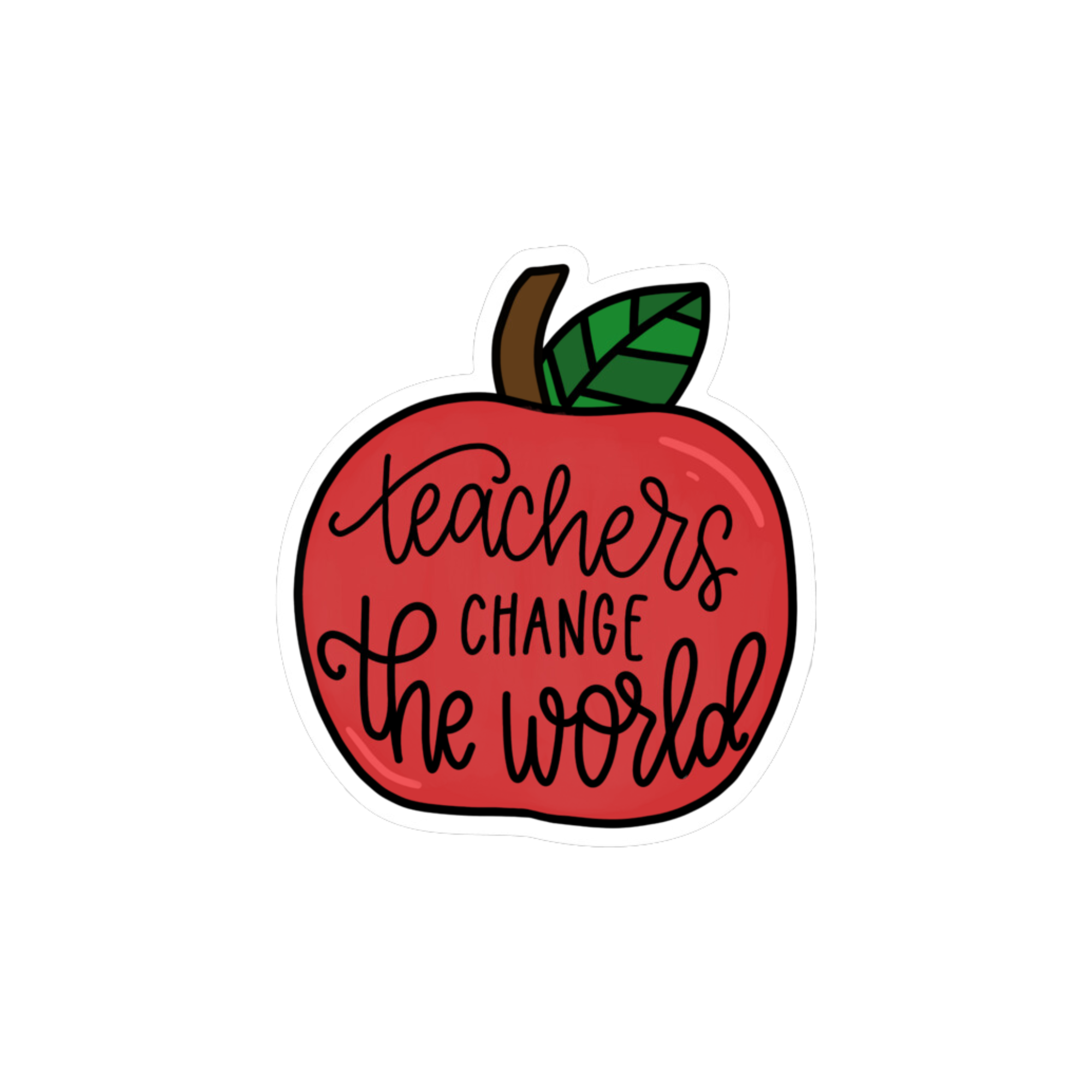 Teachers Change the World Vinyl Sticker