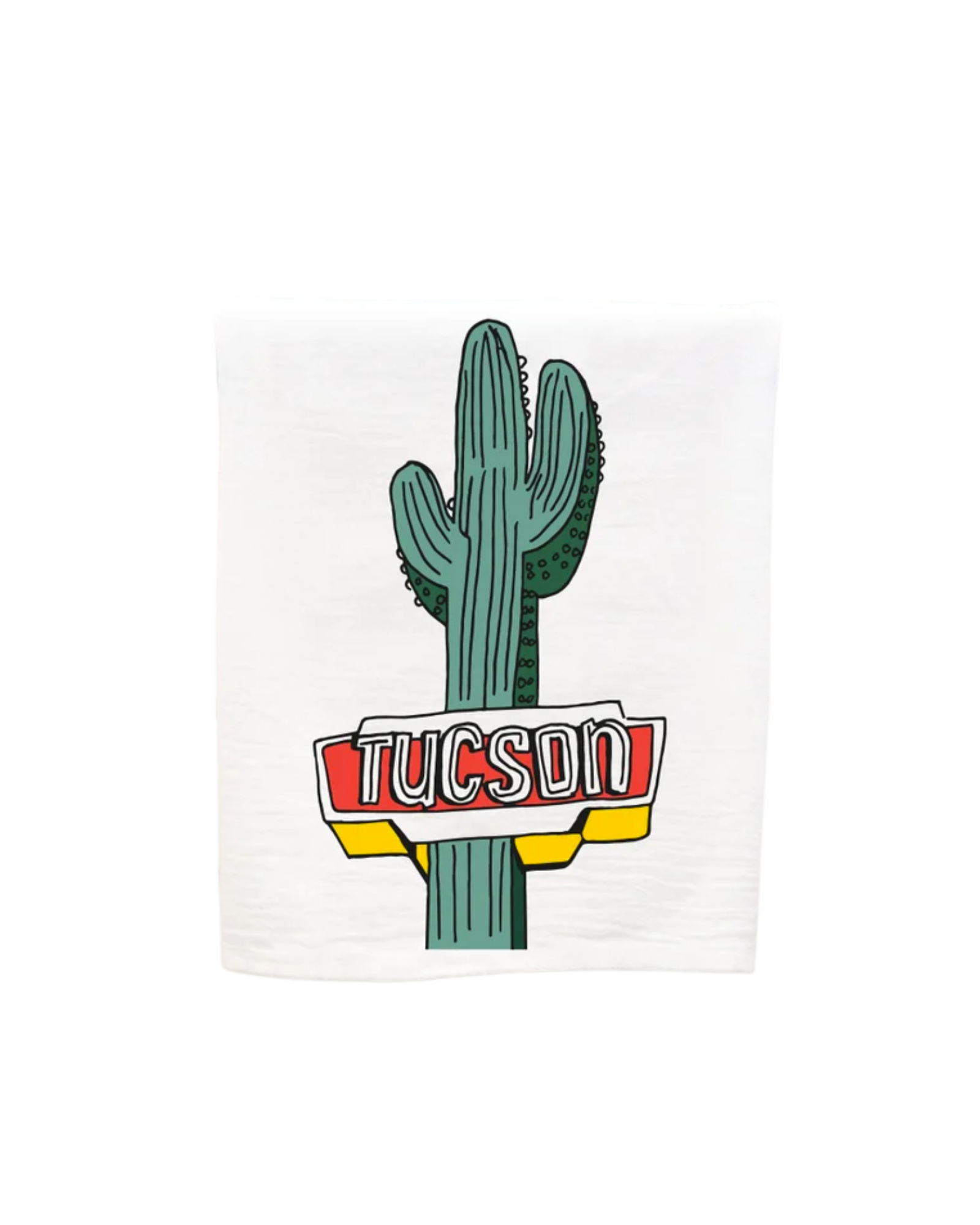 Tucson Neon Saguaro Tea Towel
