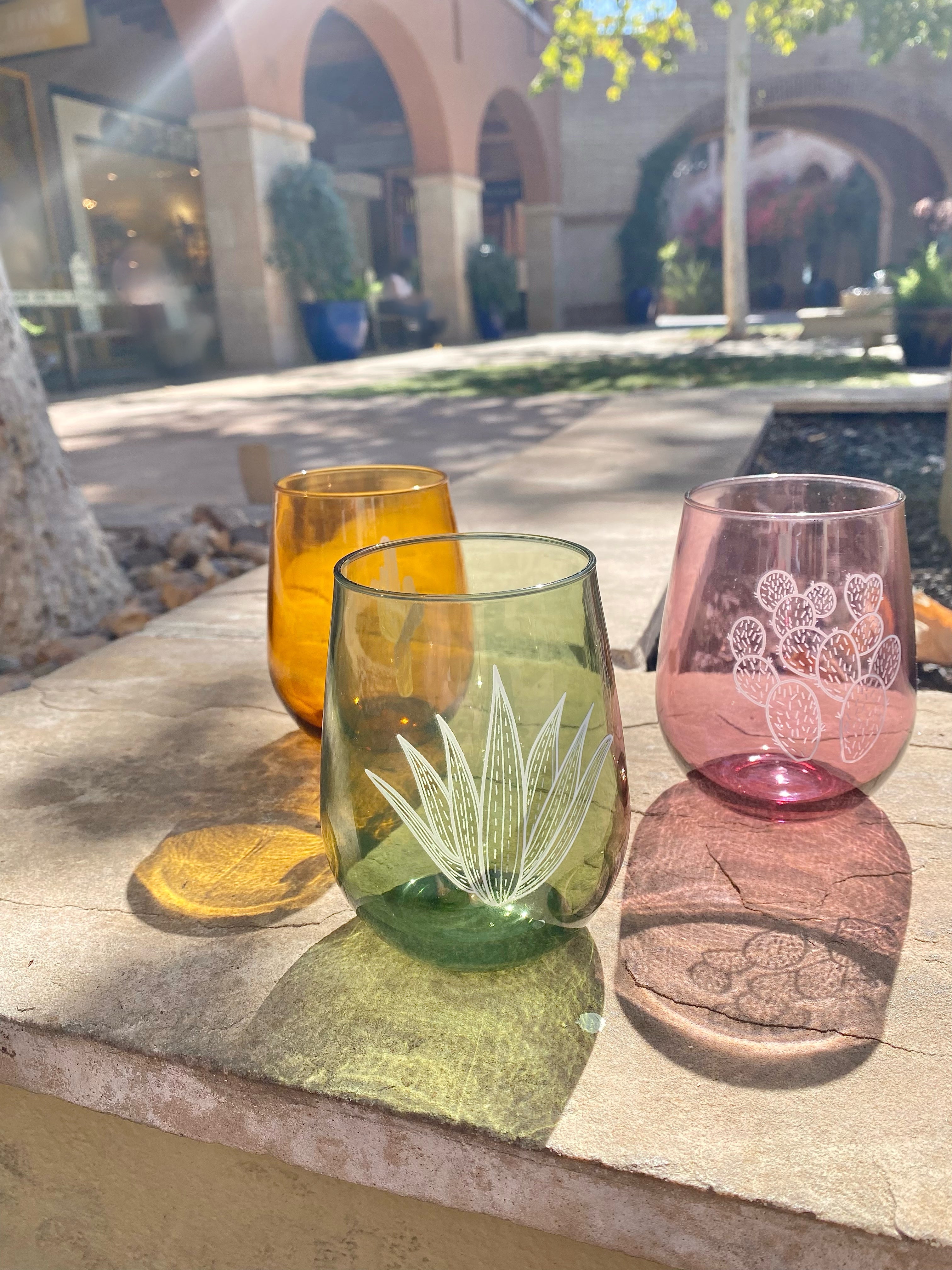 Saguaro Stemless Wine Glass