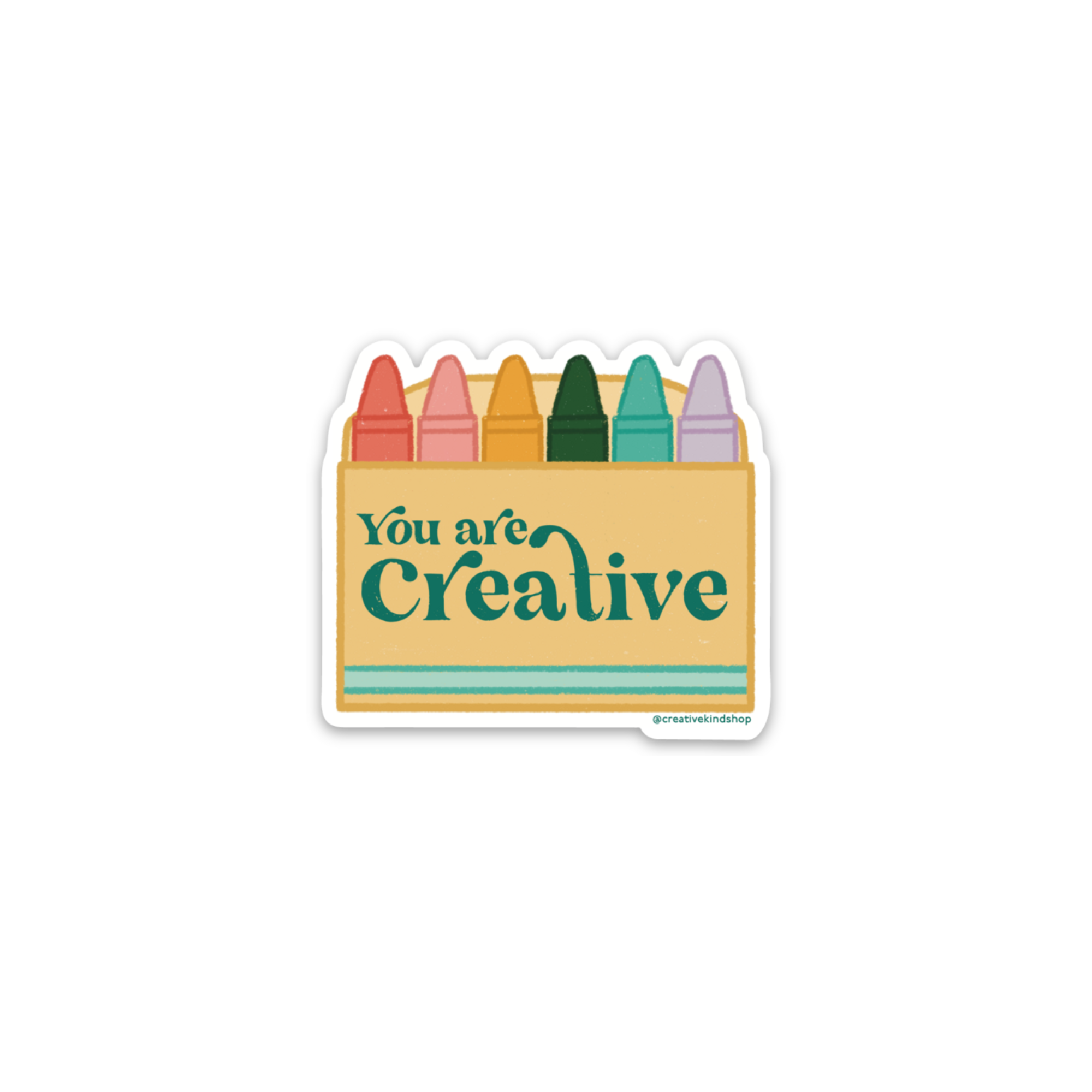 You Are Creative Crayon Vinyl Sticker