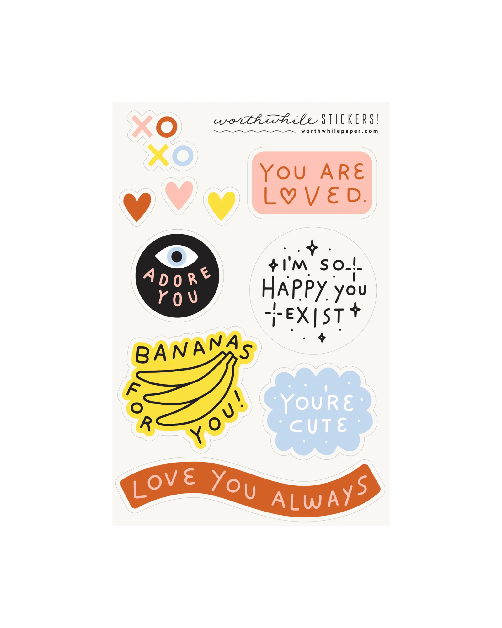 You Are Loved Sticker Sheet - Set of 2
