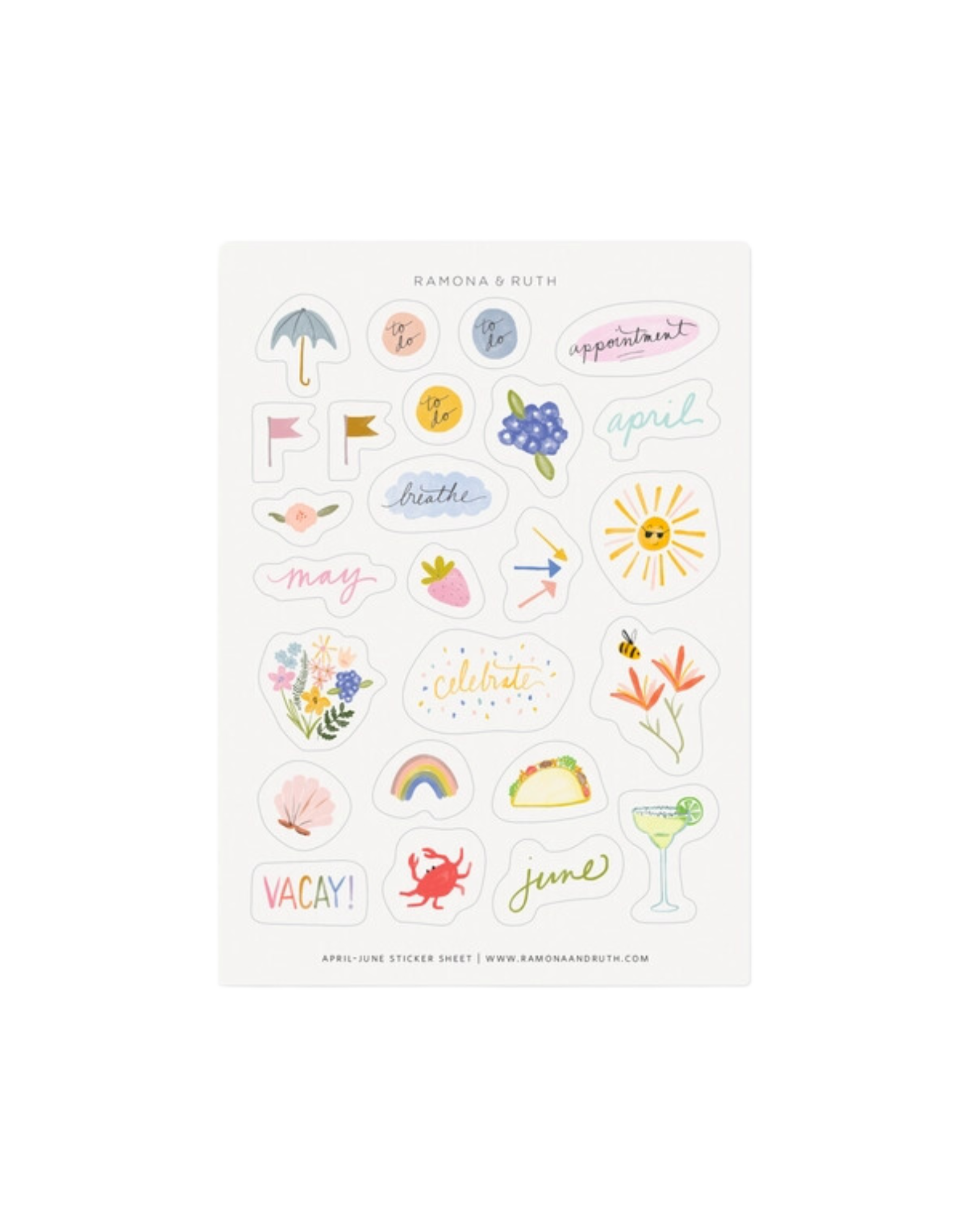 April - June Sticker Sheet
