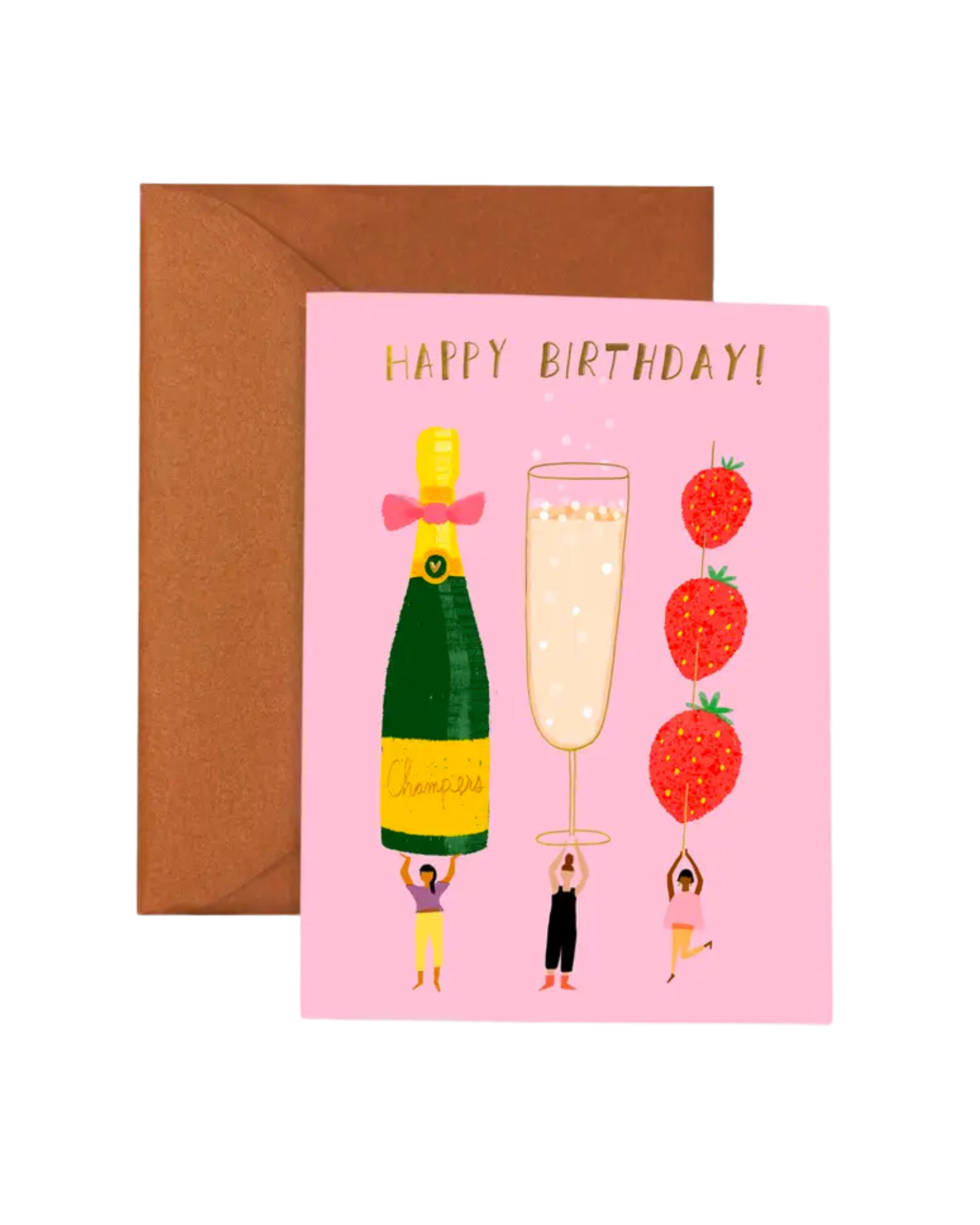 Champagne Wishes Birthday Greeting Card