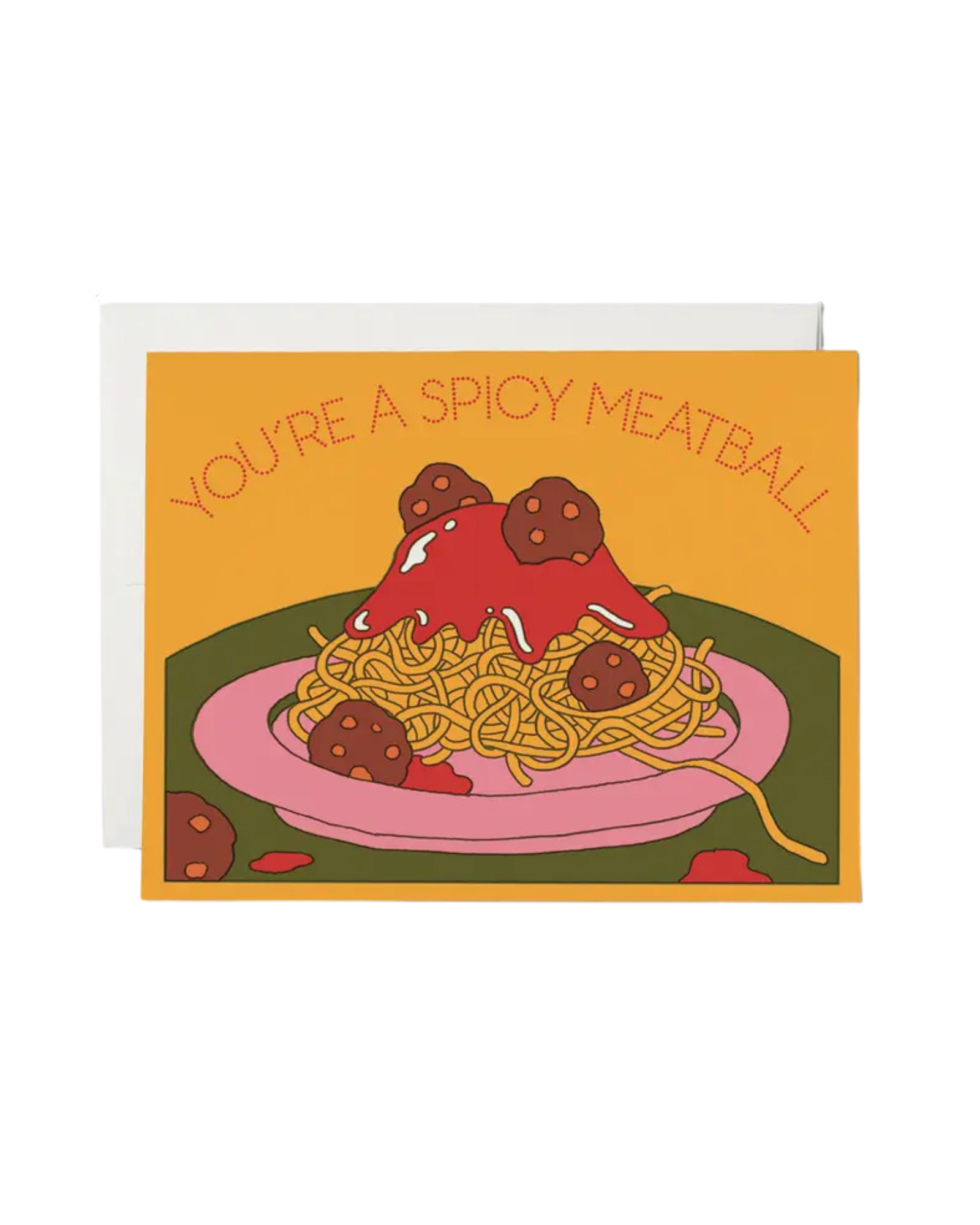 Spicy Meatball Greeting Card