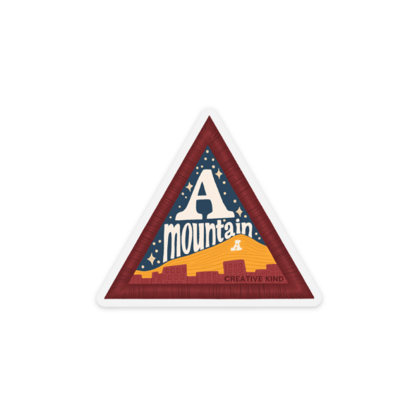 A Mountain Patch Vinyl Sticker | Clear Backing