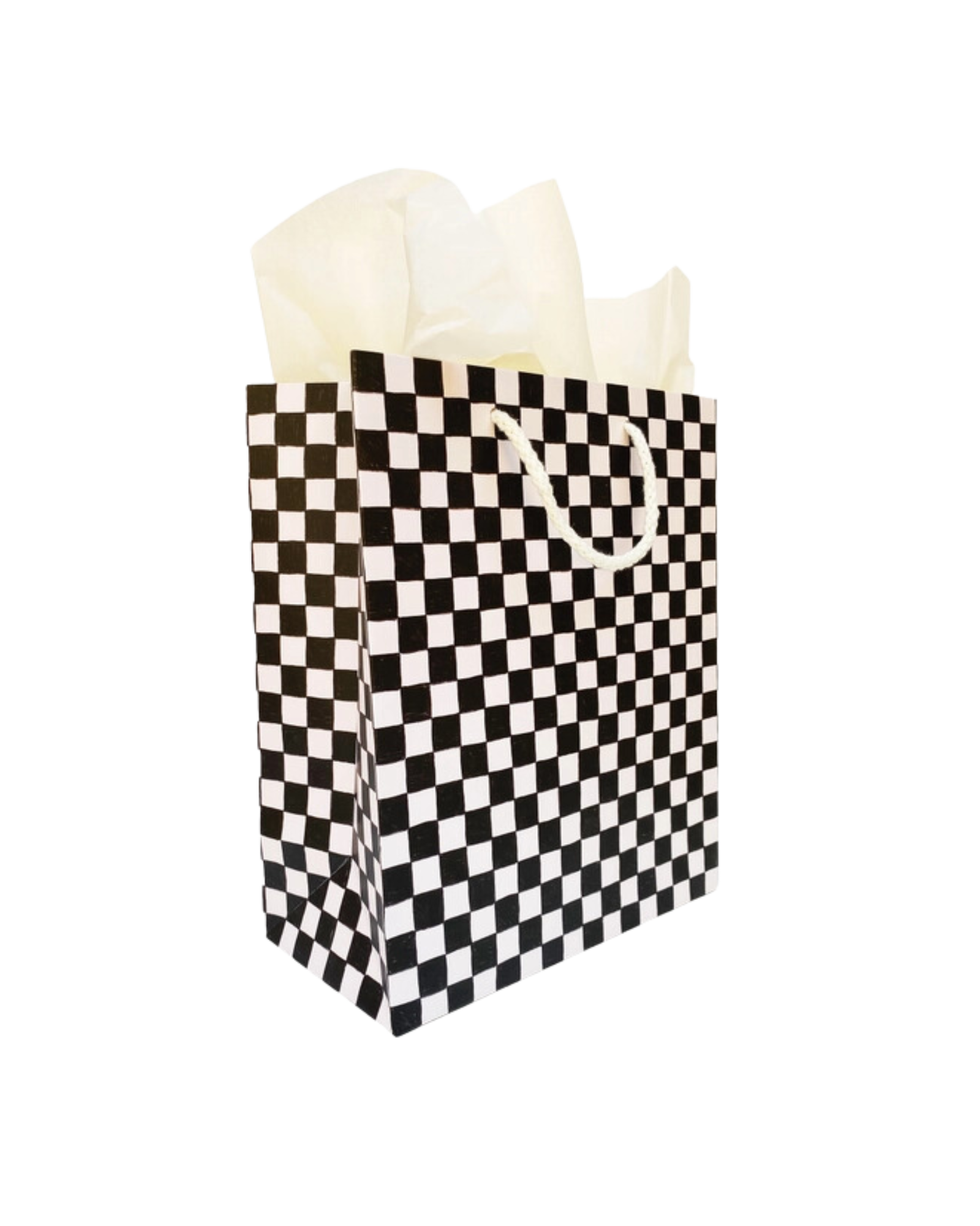 Black Checker Gift Bag