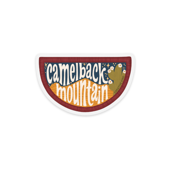 Camelback Mountain Patch Vinyl Sticker | Clear Backing
