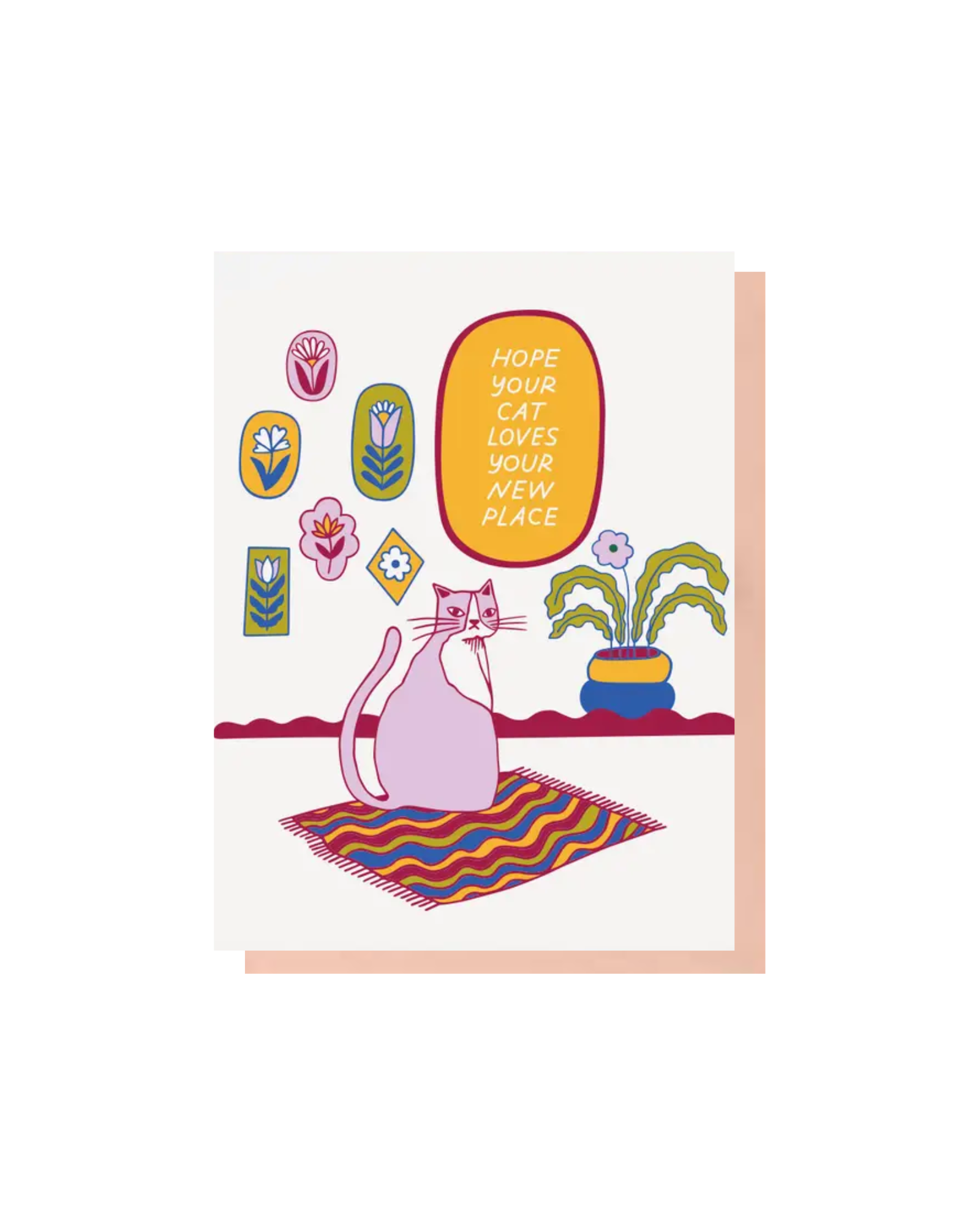 Cat Home Greeting Card