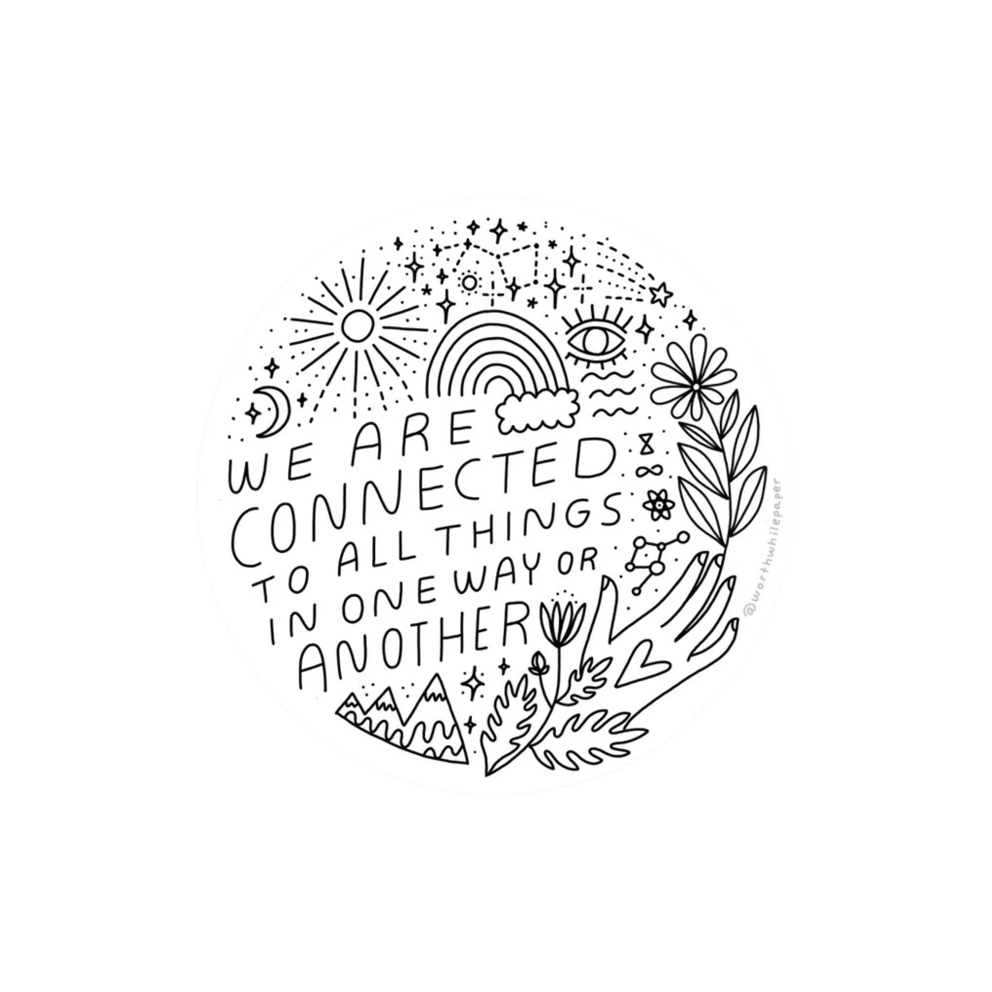 Connected Vinyl Sticker