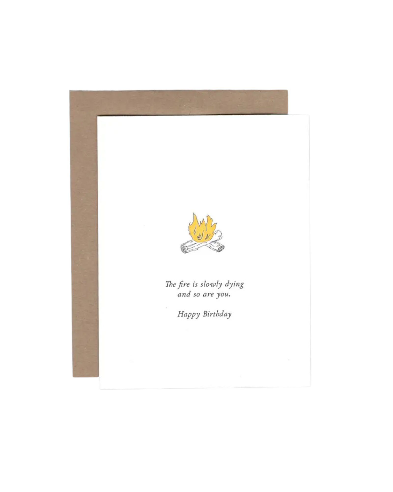 Dying Fire Birthday Greeting Card