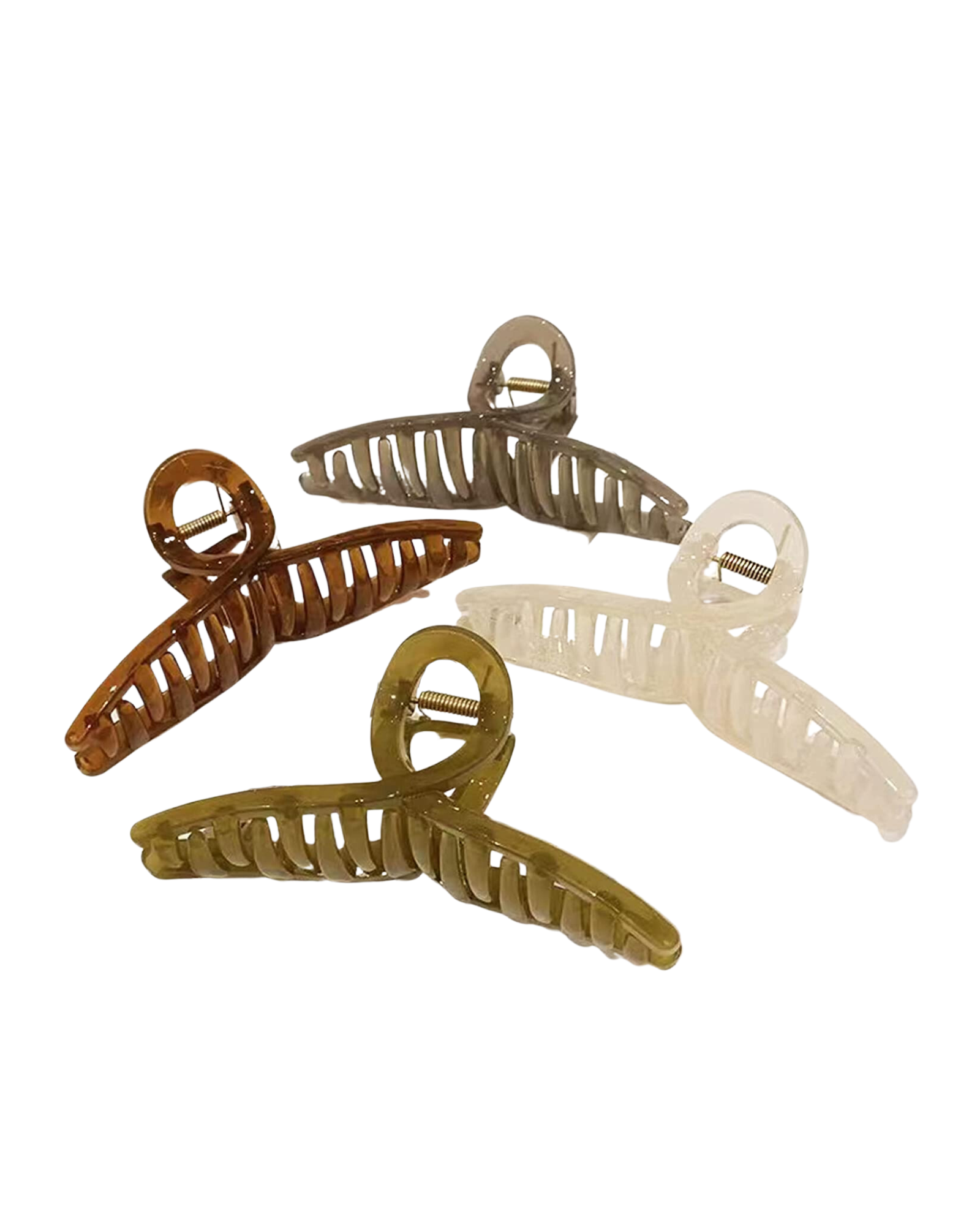 Four plastic clips