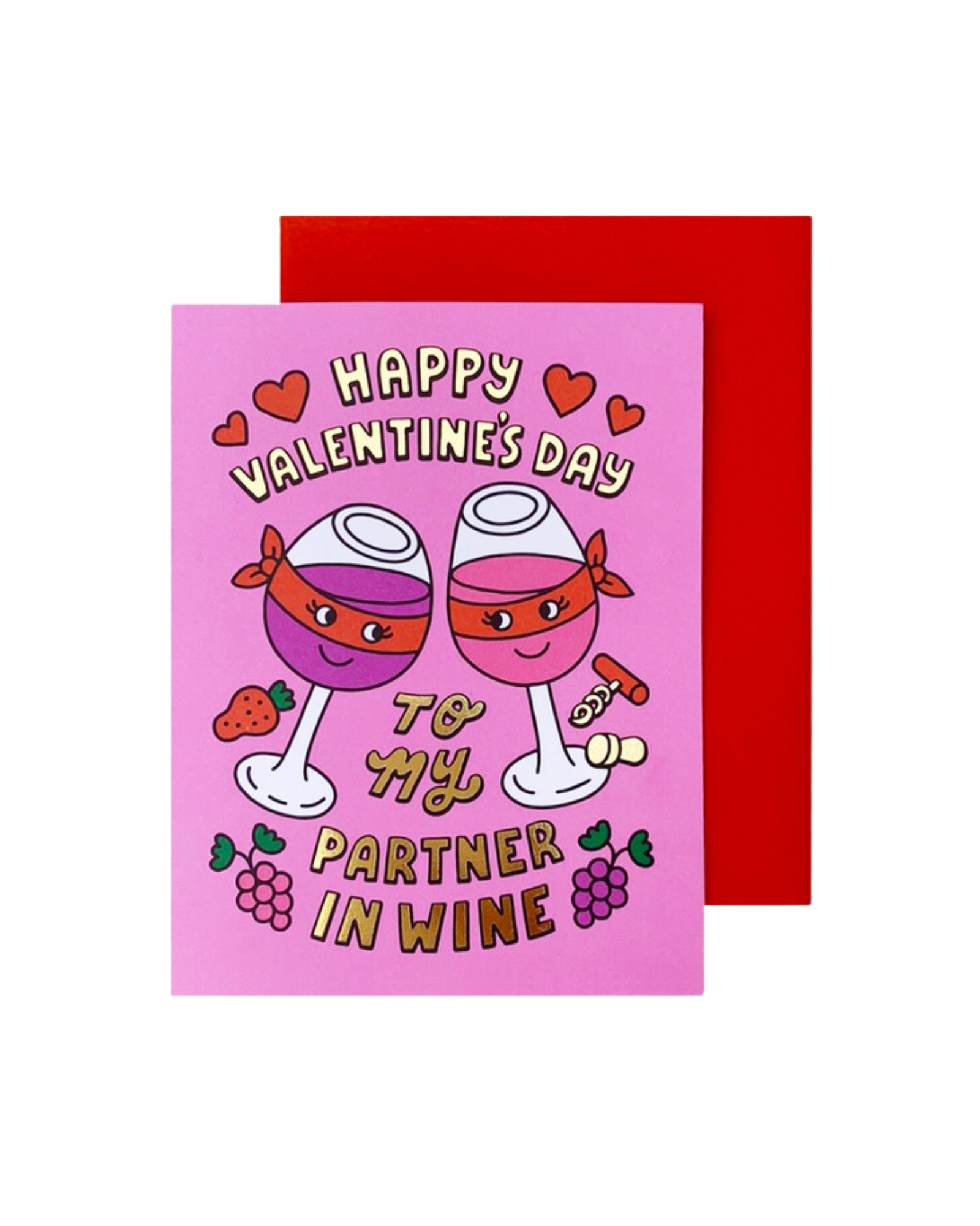 Partner in Wine Valentine's Day Greeting Card