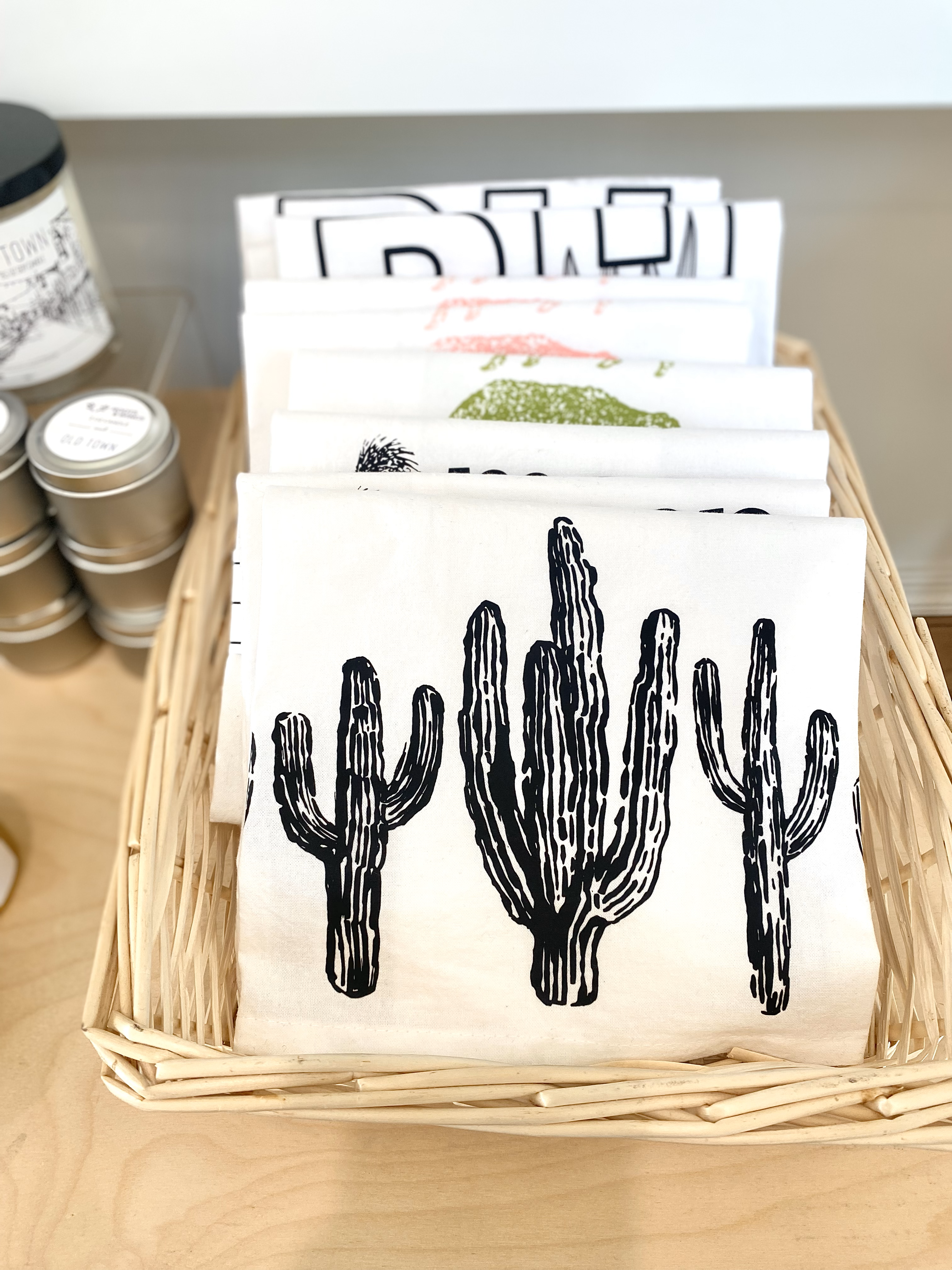 Sketchy Saguaros Tea Towel